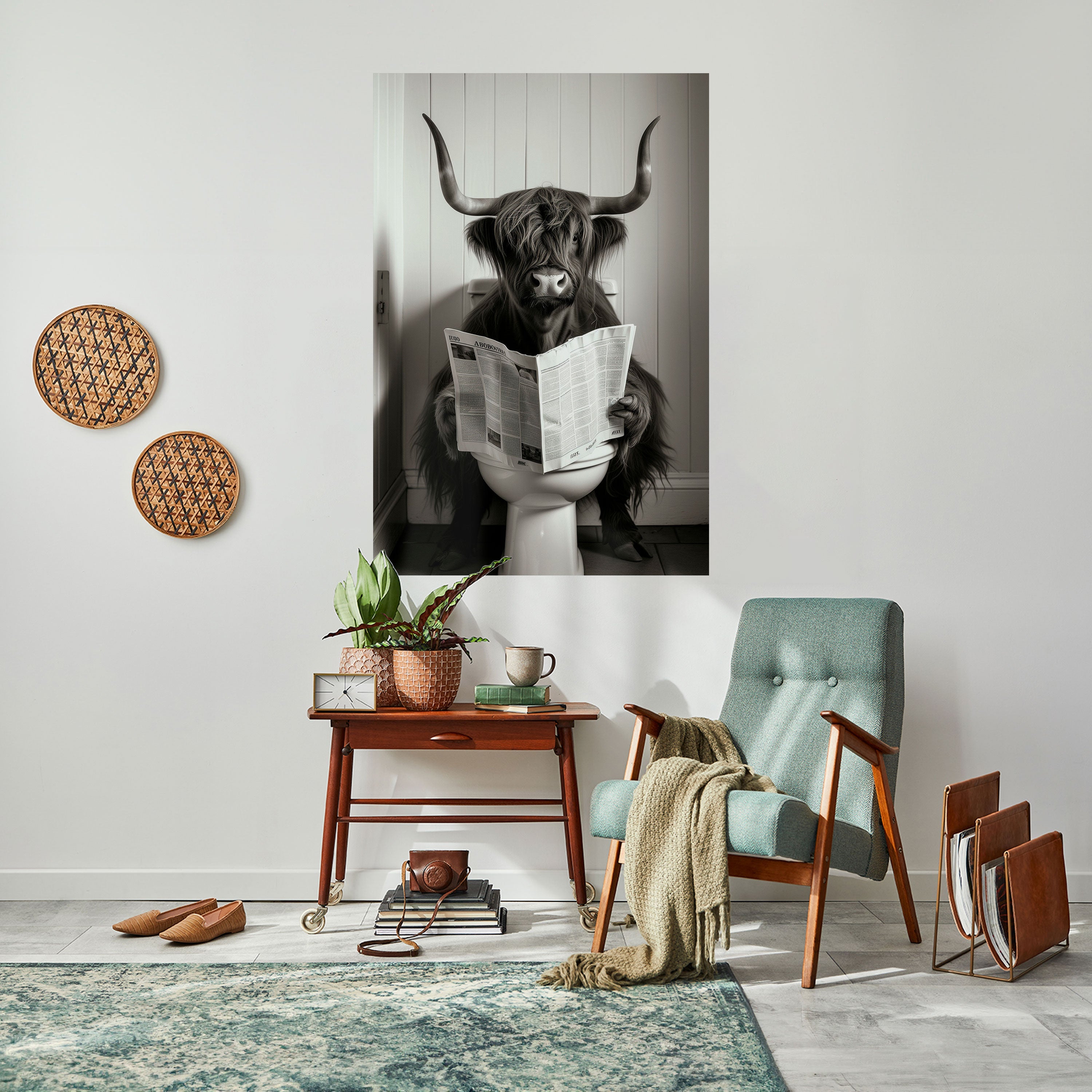 Affiche verticale autocollante « MOO-DY NEWS BREAK »