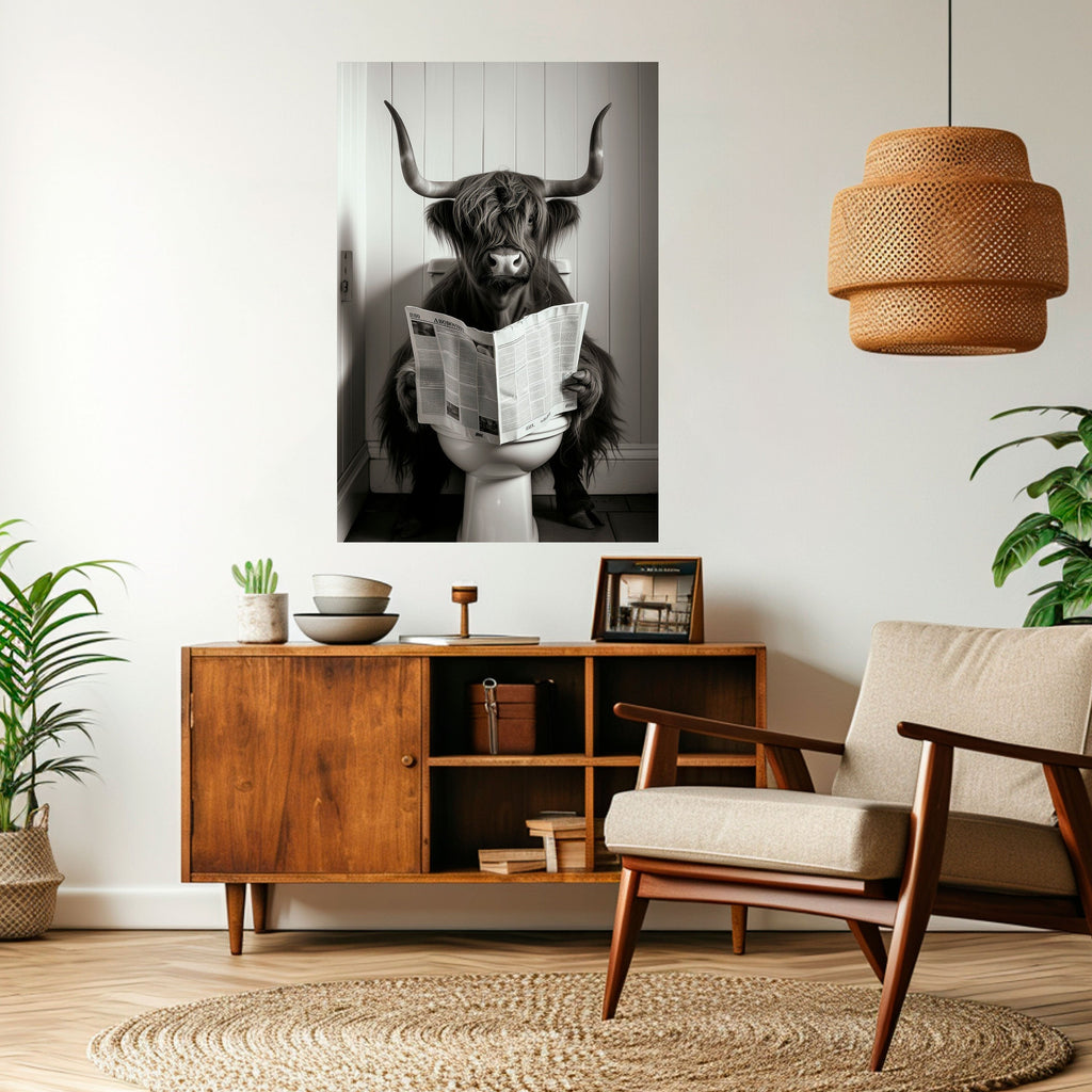 Affiche verticale autocollante « MOO-DY NEWS BREAK »