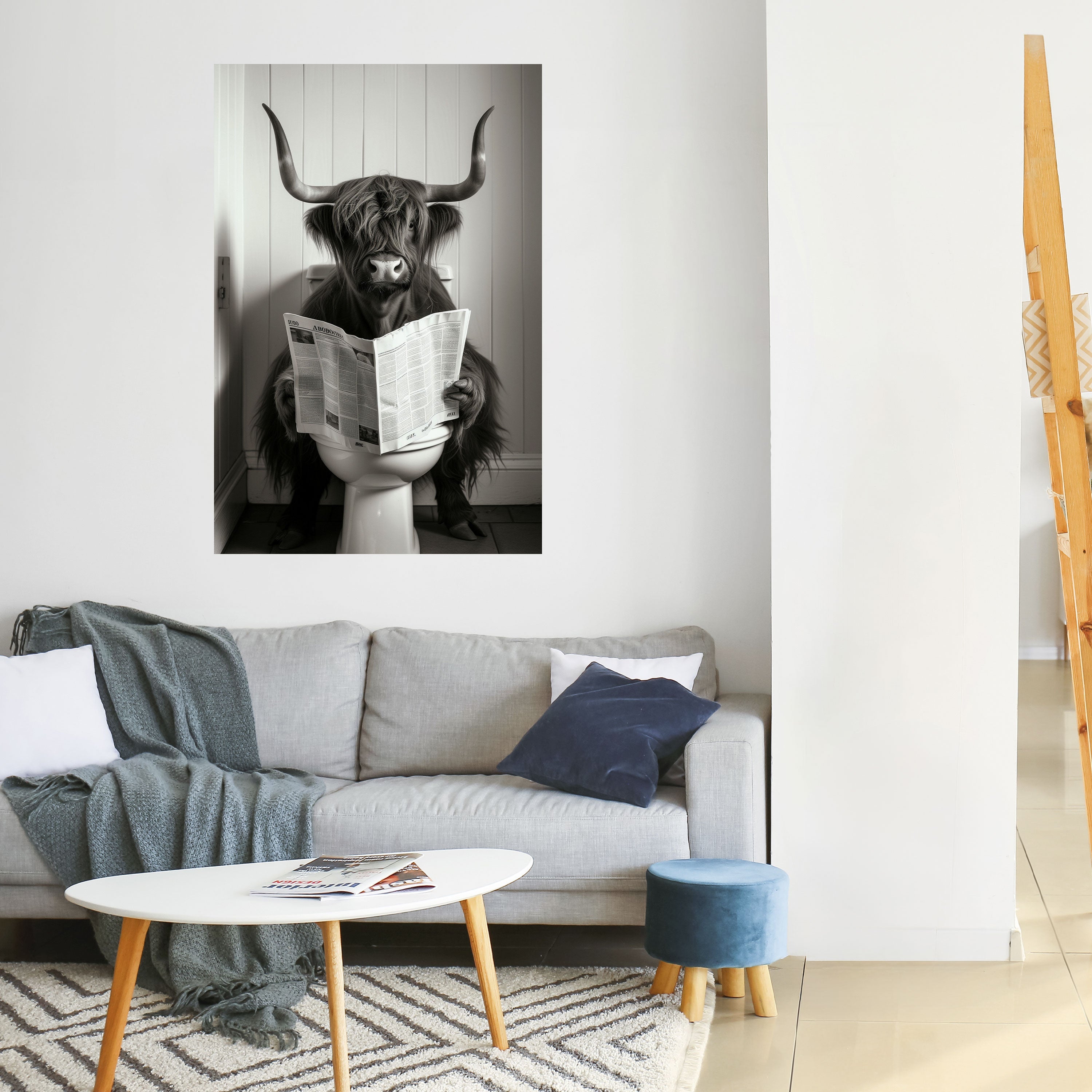 Affiche verticale autocollante « MOO-DY NEWS BREAK »