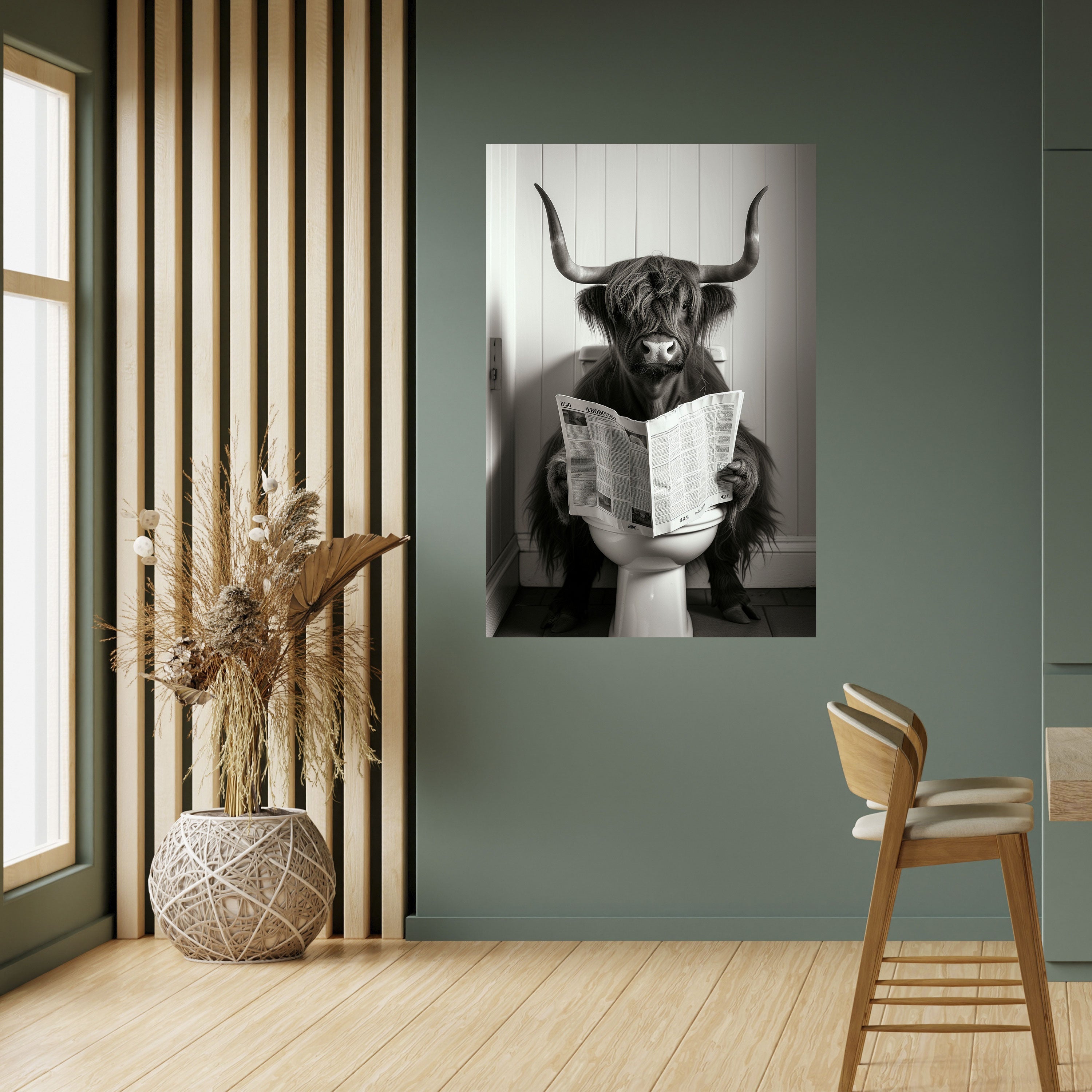 Affiche verticale autocollante « MOO-DY NEWS BREAK »