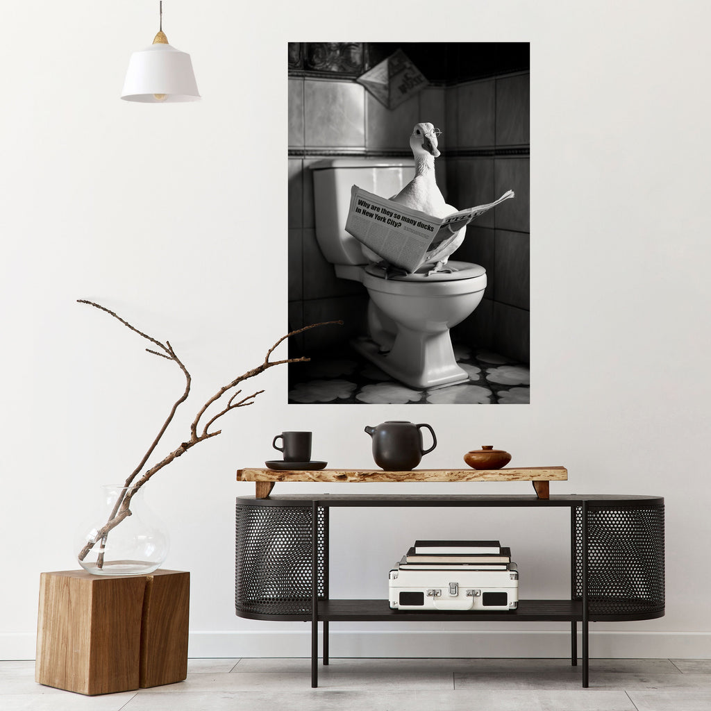 Affiche verticale autocollante « CANARDS DANS LA VILLE »