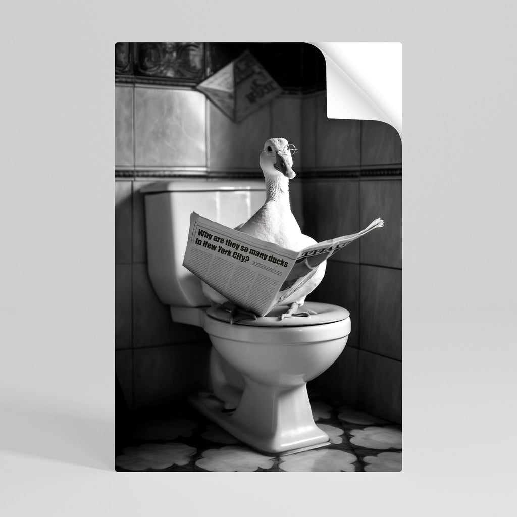 Affiche verticale autocollante « CANARDS DANS LA VILLE »