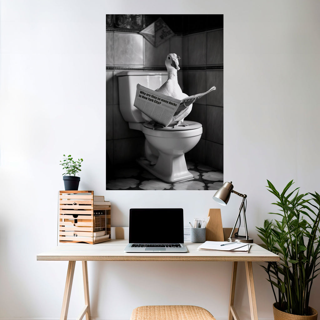 Affiche verticale autocollante « CANARDS DANS LA VILLE »