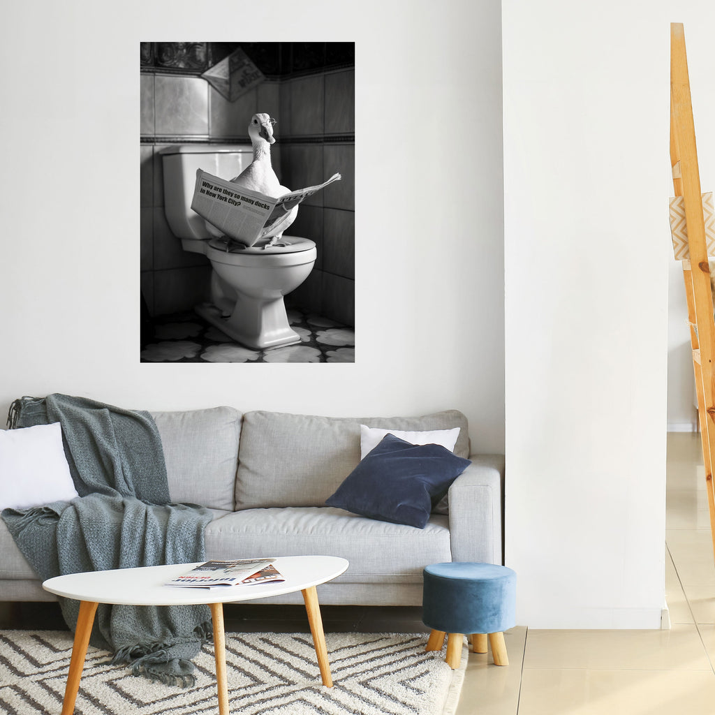 Affiche verticale autocollante « CANARDS DANS LA VILLE »