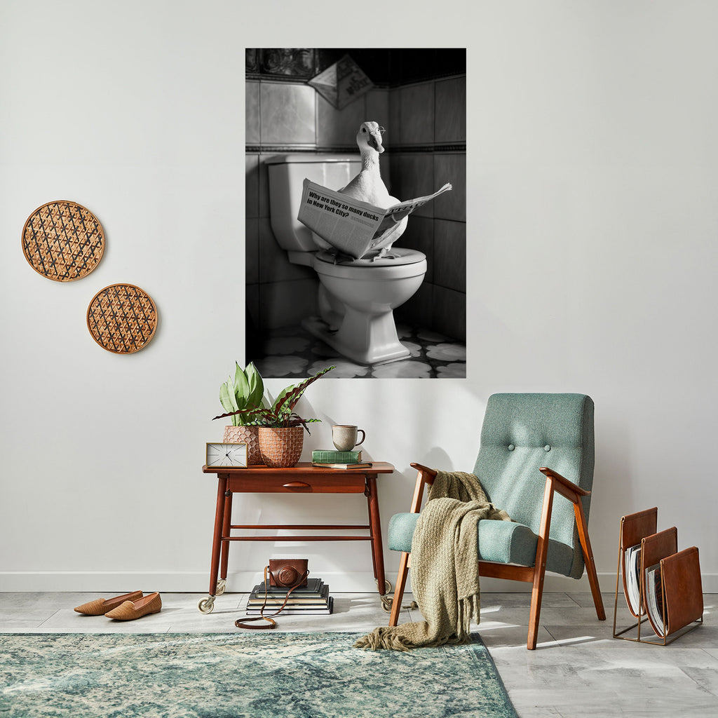 Affiche verticale autocollante « CANARDS DANS LA VILLE »