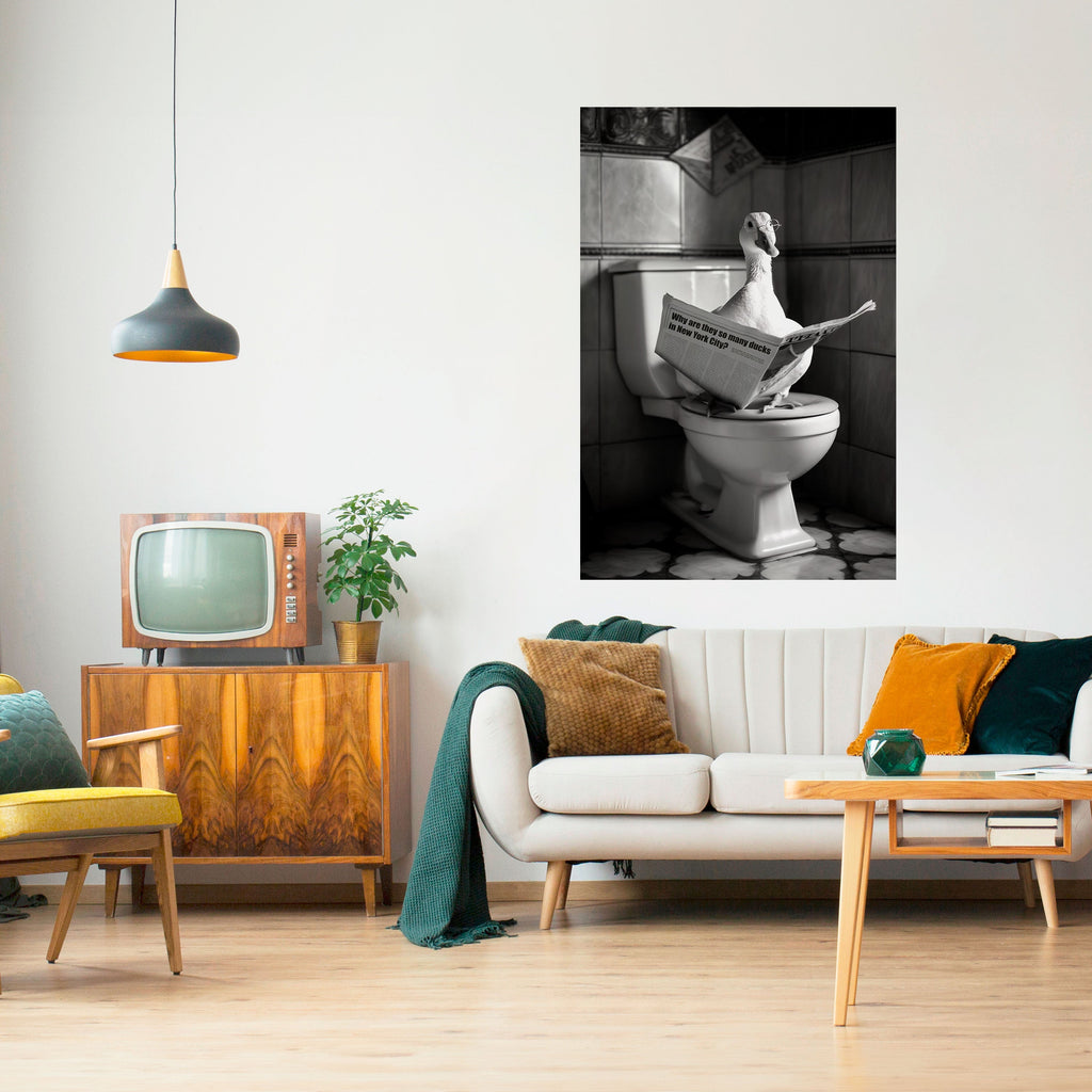 Affiche verticale autocollante « CANARDS DANS LA VILLE »