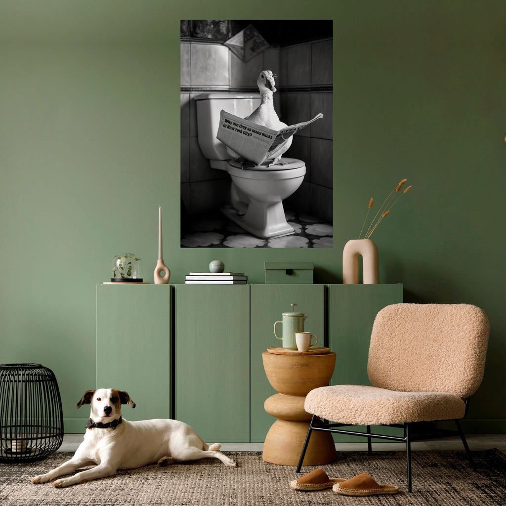 Affiche verticale autocollante « CANARDS DANS LA VILLE »