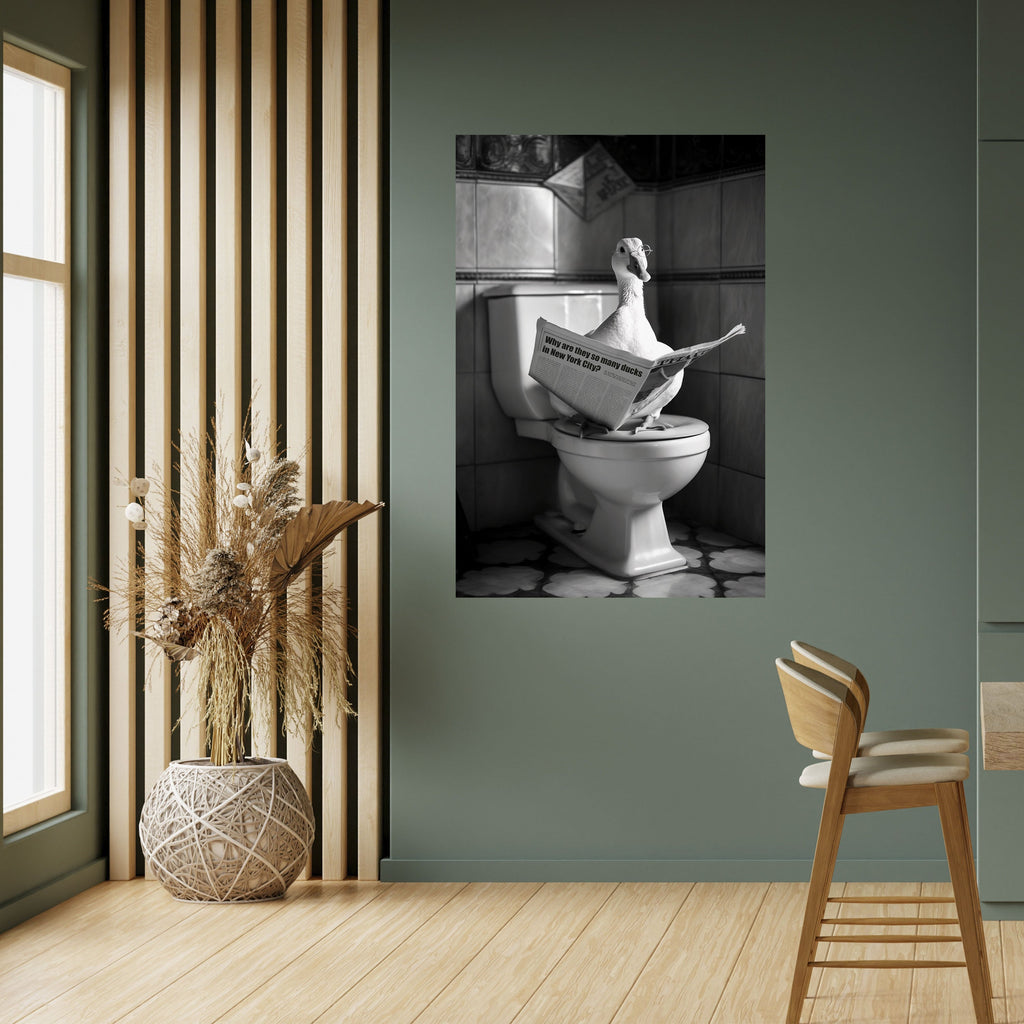 Affiche verticale autocollante « CANARDS DANS LA VILLE »