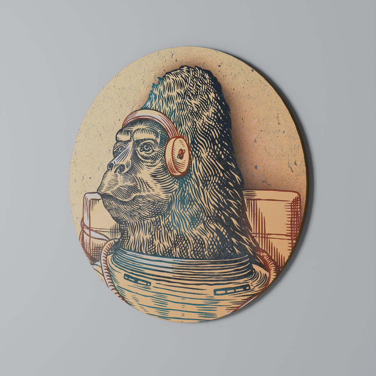 Décoration murale ronde GORILLA GROOVE