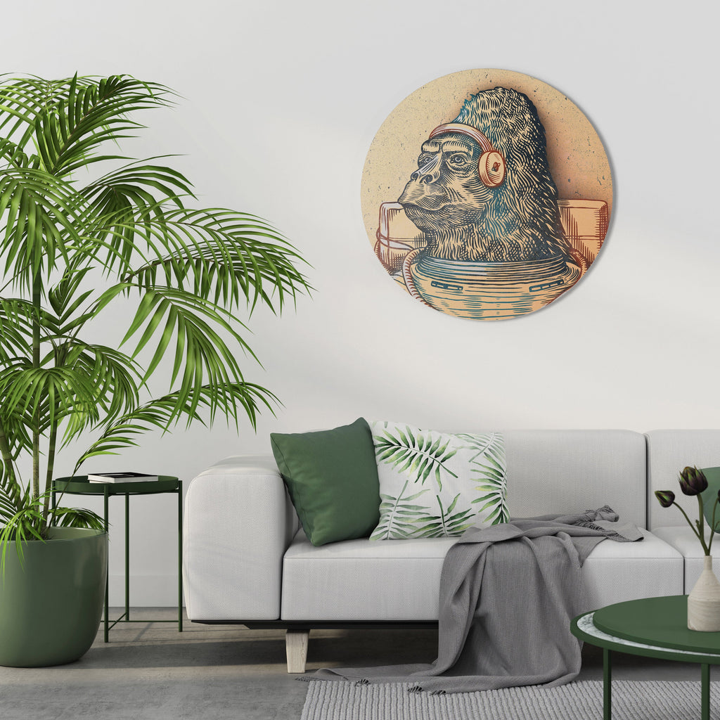 Décoration murale ronde GORILLA GROOVE