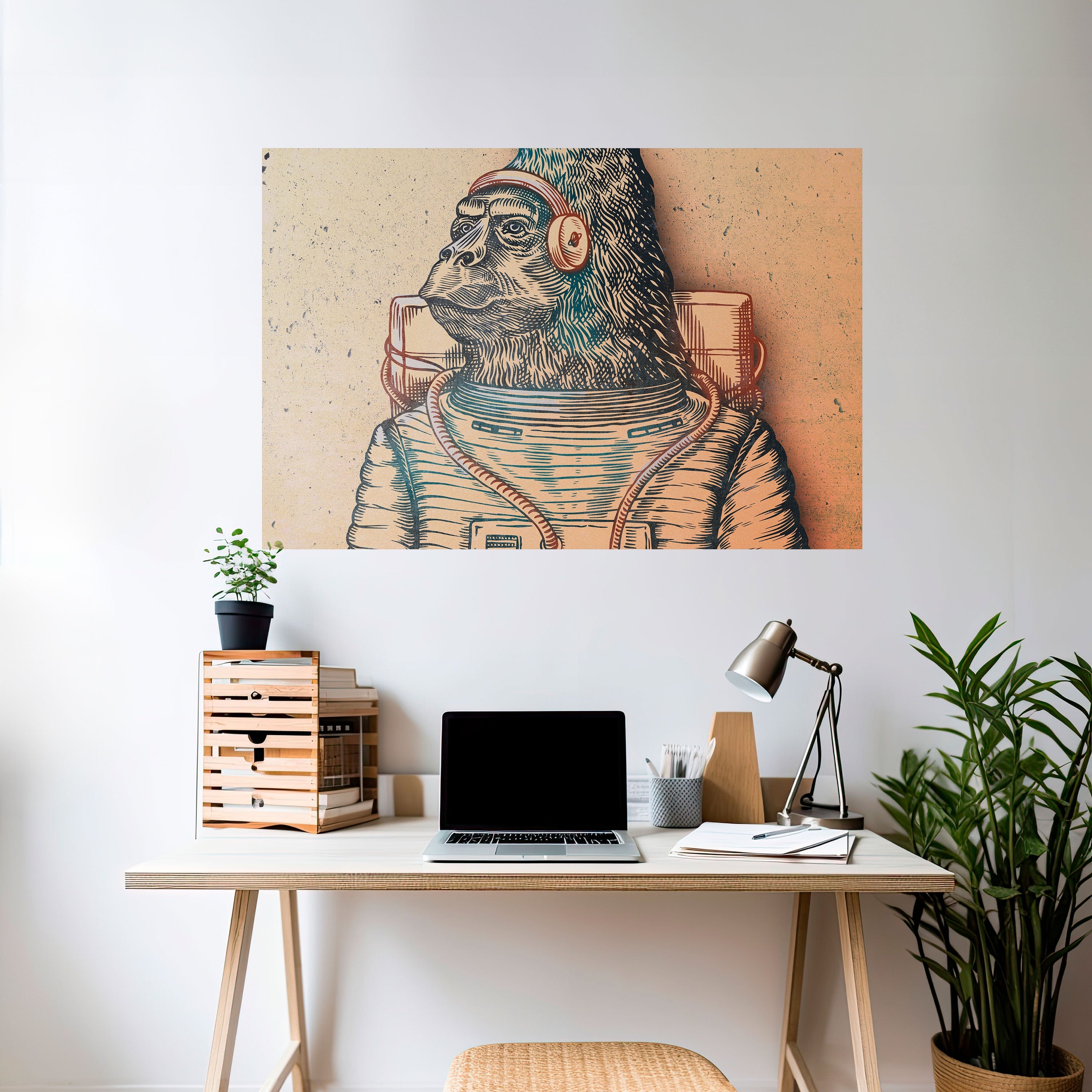 Affiche horizontale autocollante GORILLA GROOVE