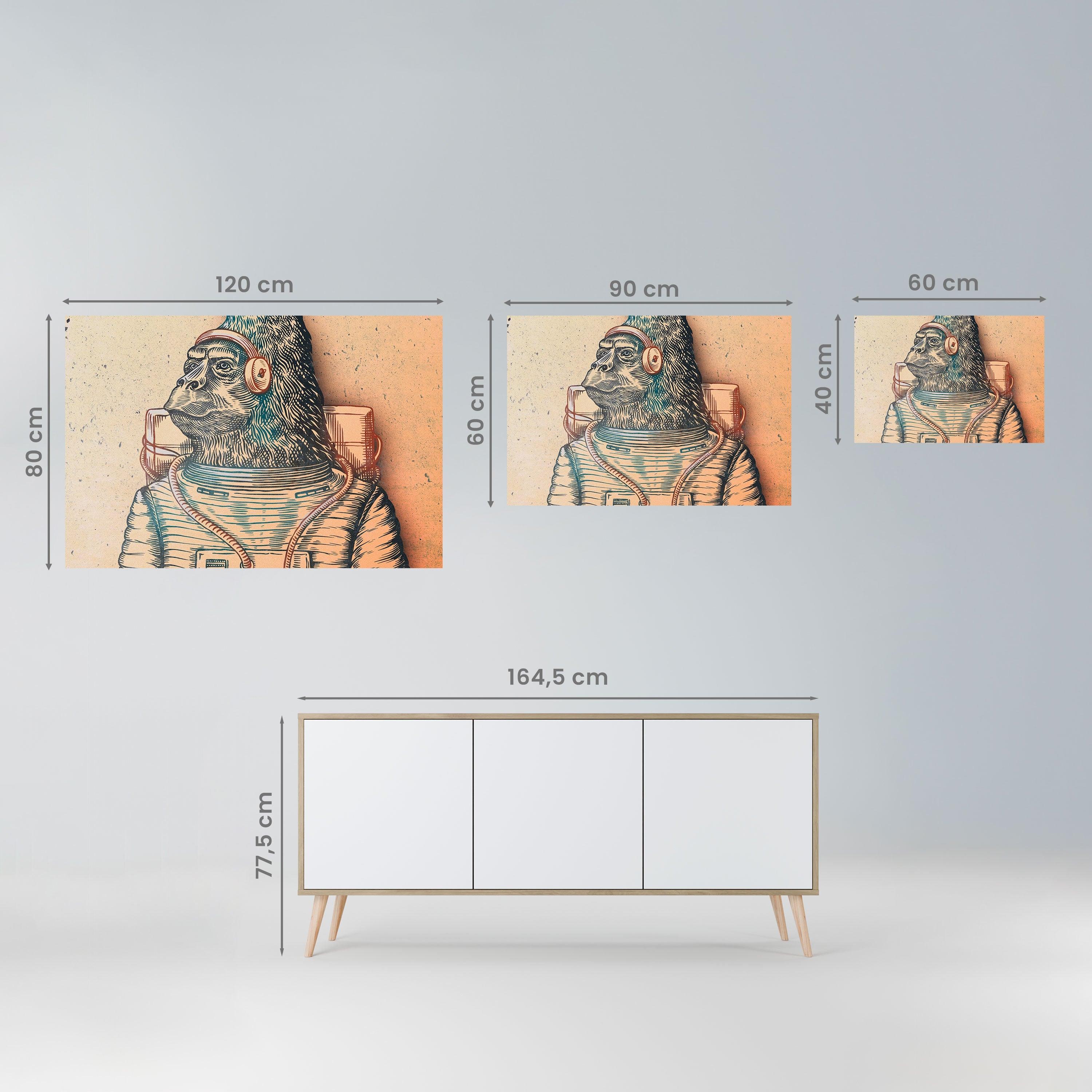 Affiche horizontale autocollante GORILLA GROOVE