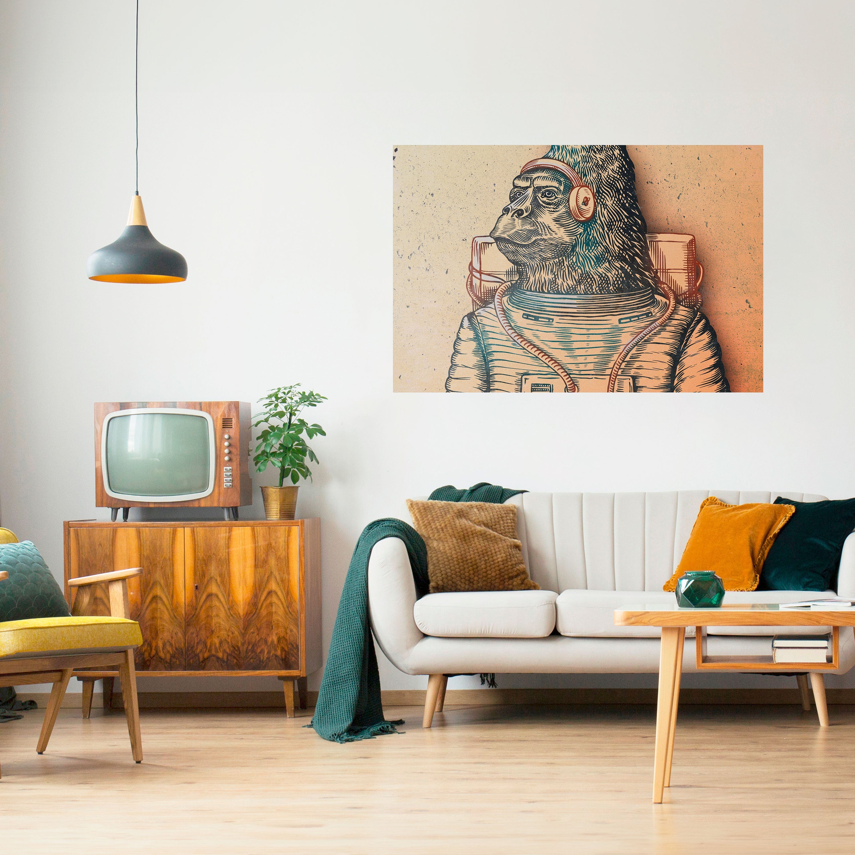 Affiche horizontale autocollante GORILLA GROOVE