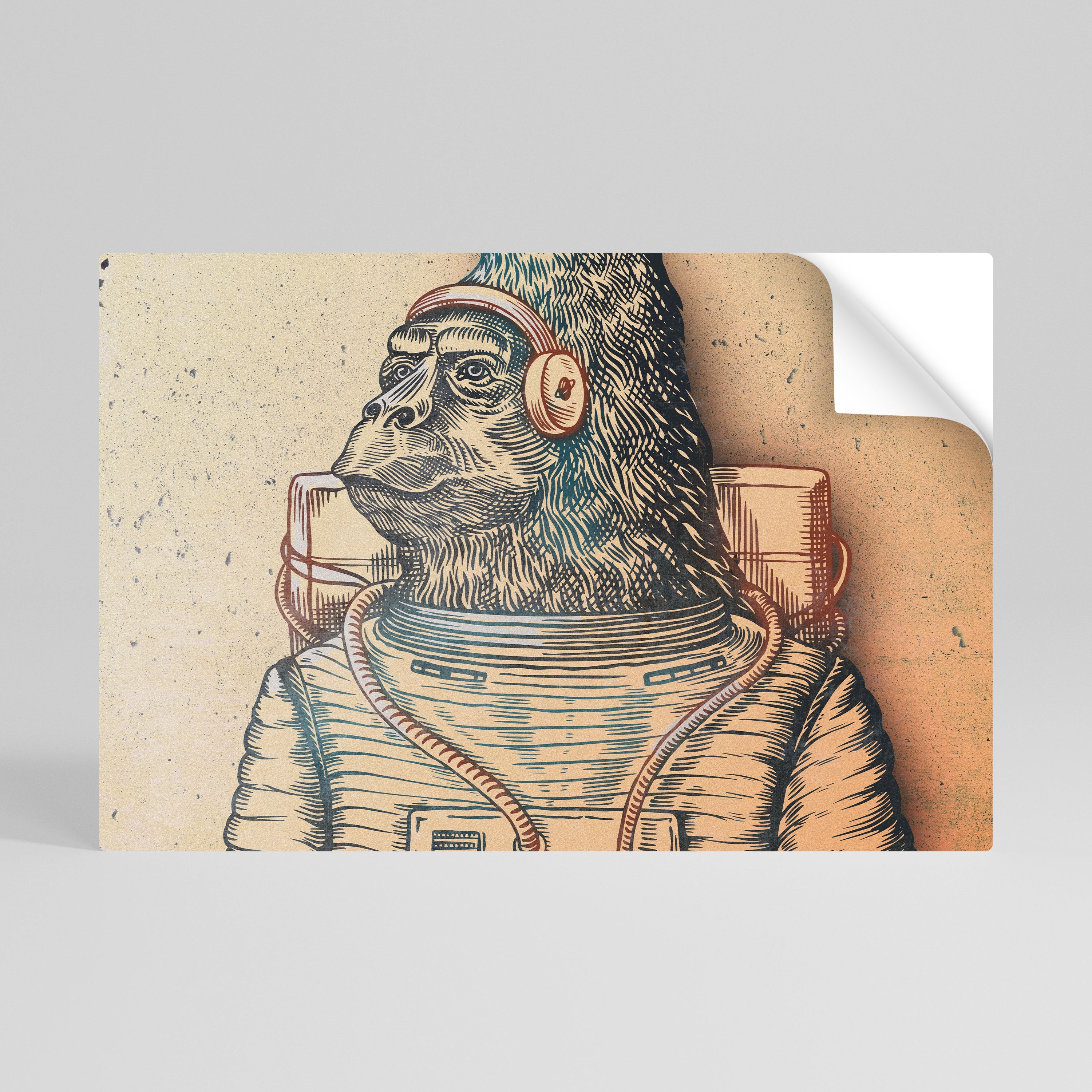 Affiche horizontale autocollante GORILLA GROOVE