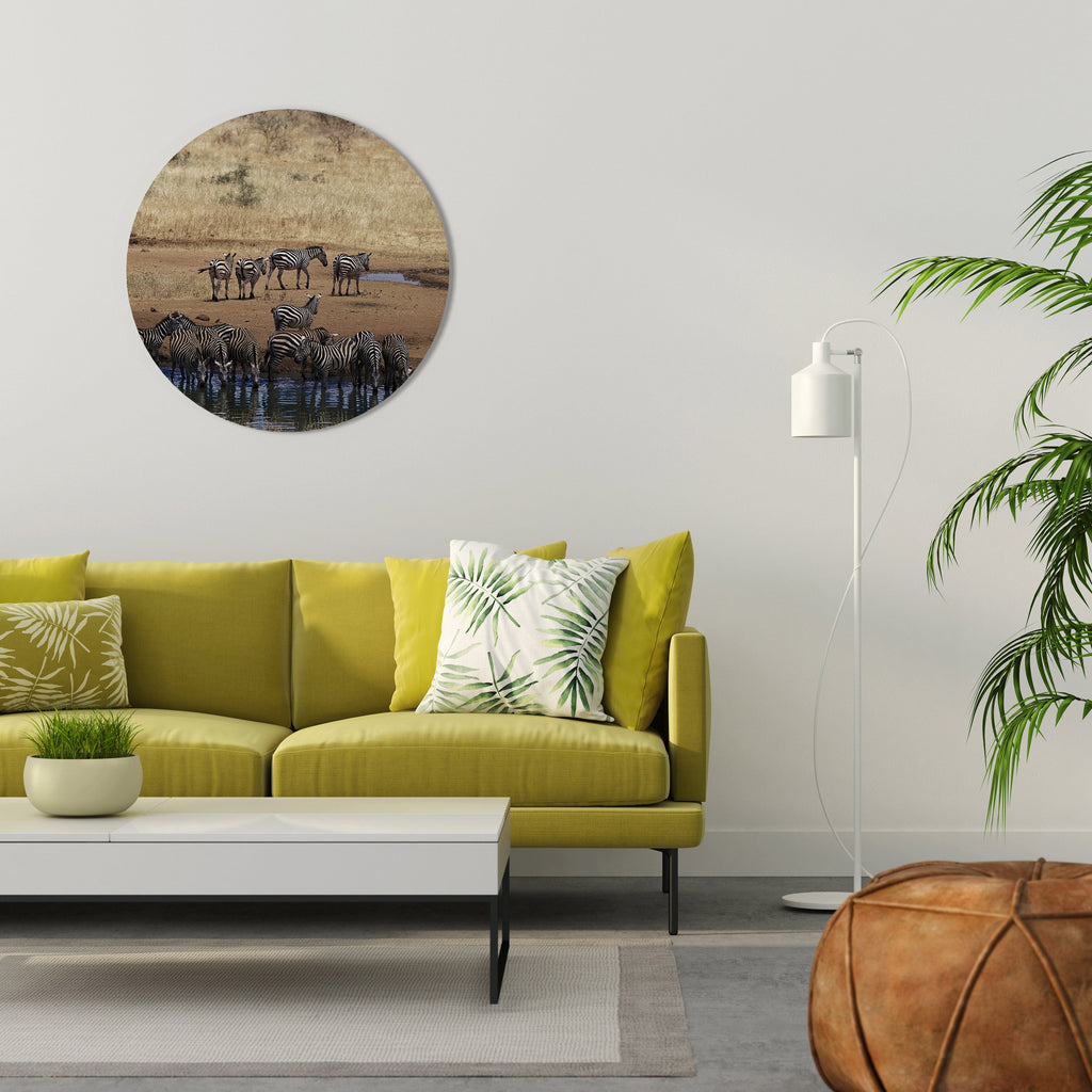L'HARMONIE ZÉBRÉE Art mural rond
