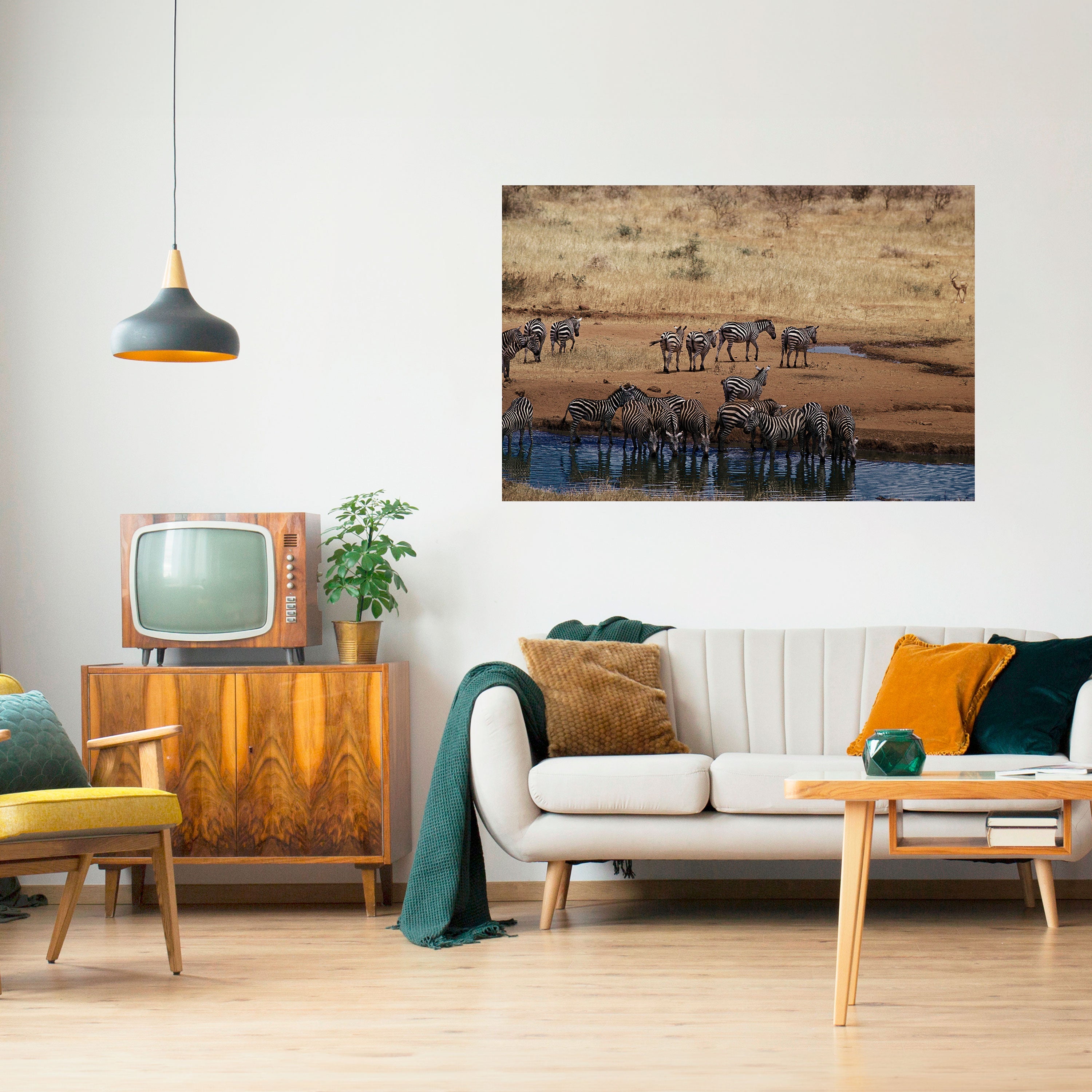 Affiche horizontale autocollante THE ZEBRA HARMONY