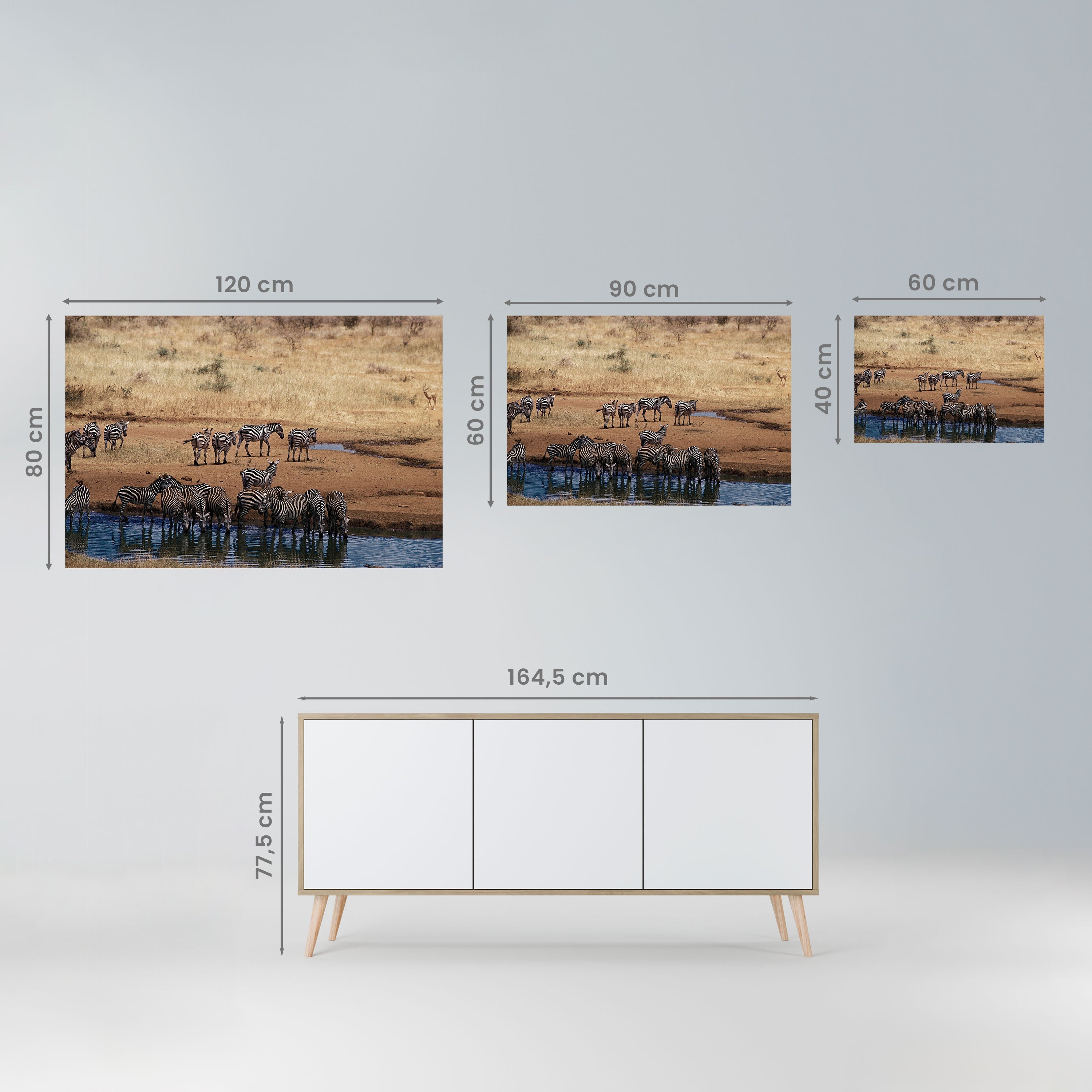 Affiche horizontale autocollante THE ZEBRA HARMONY