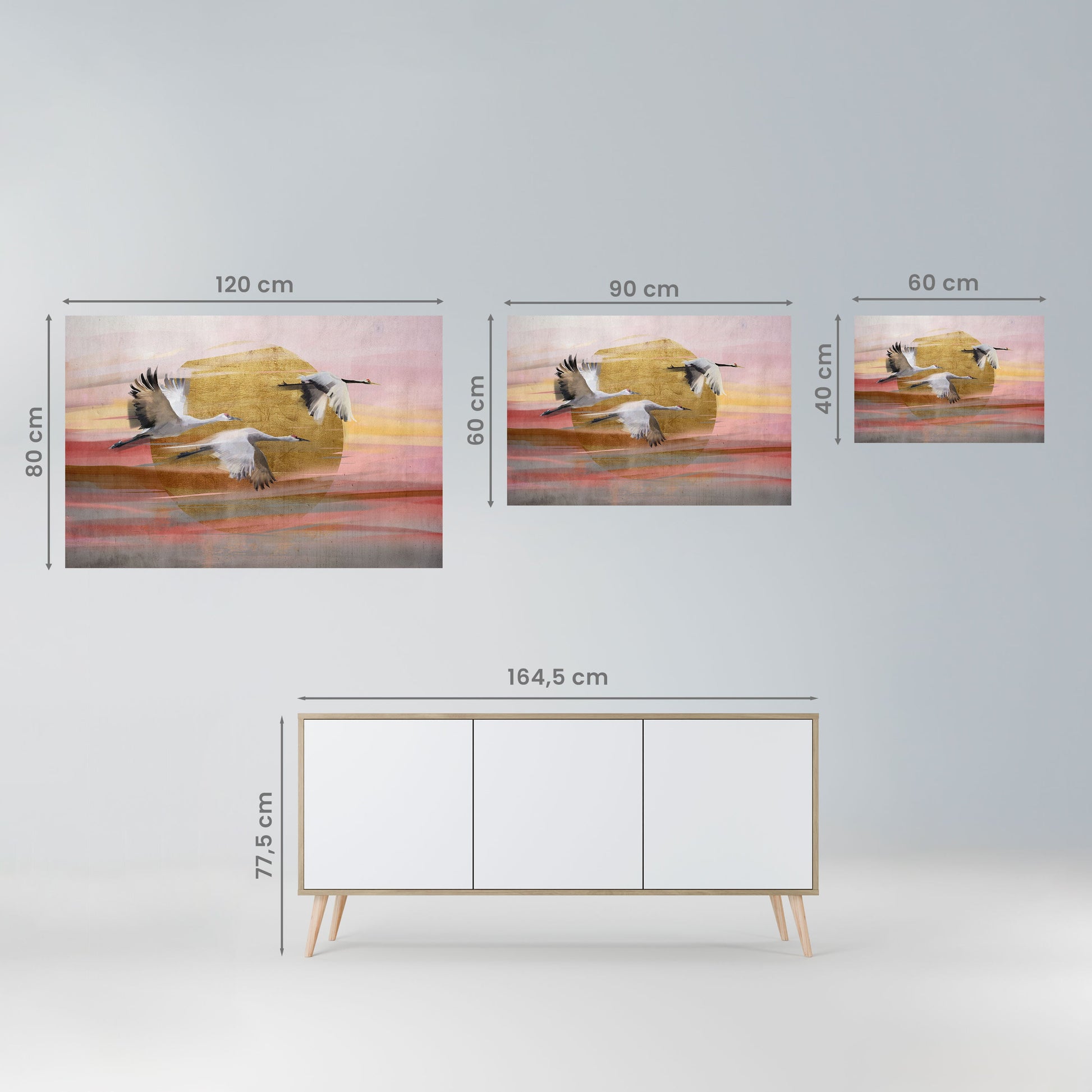 Affiche horizontale autocollante « SYMPHONIE DE VOL ÉLÉGANTE »