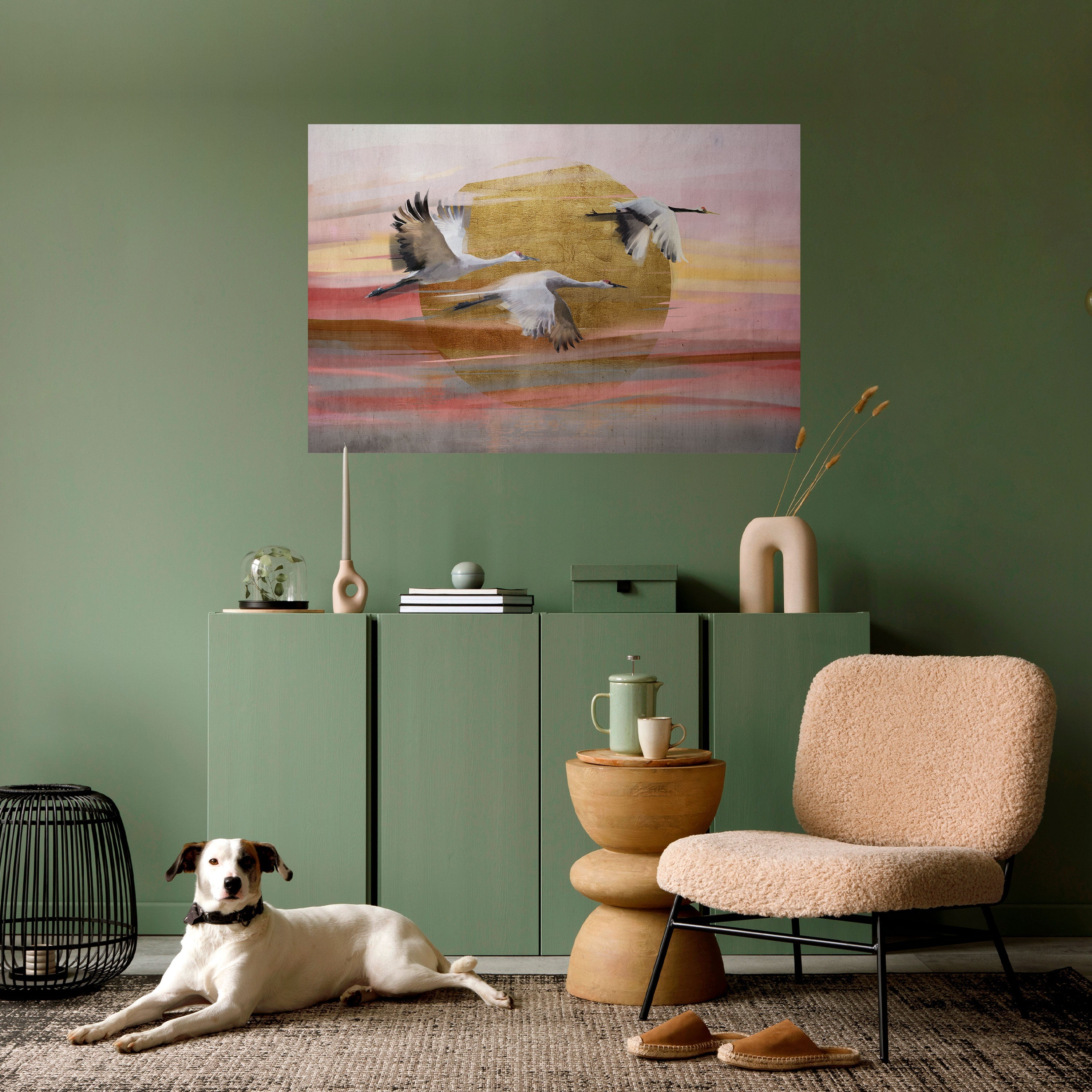 Affiche horizontale autocollante « SYMPHONIE DE VOL ÉLÉGANTE »