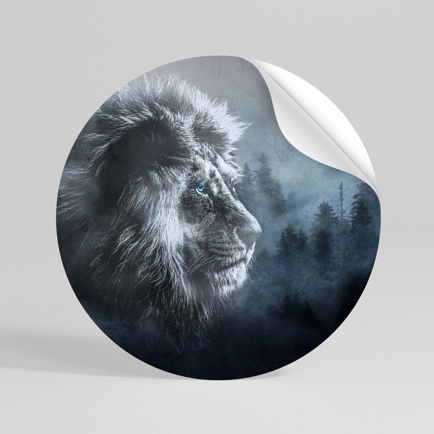 FROSTED ROYALTY Peel and Stick Round Sticker
