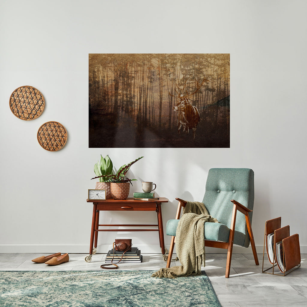 Affiche horizontale autocollante « WISPERING WOODS MYSTIQUE »