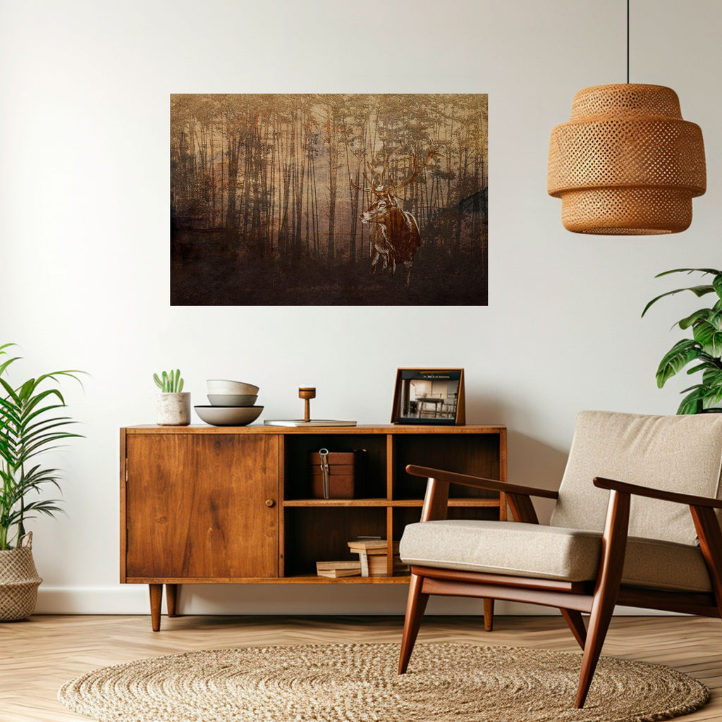 Affiche horizontale autocollante « WISPERING WOODS MYSTIQUE »