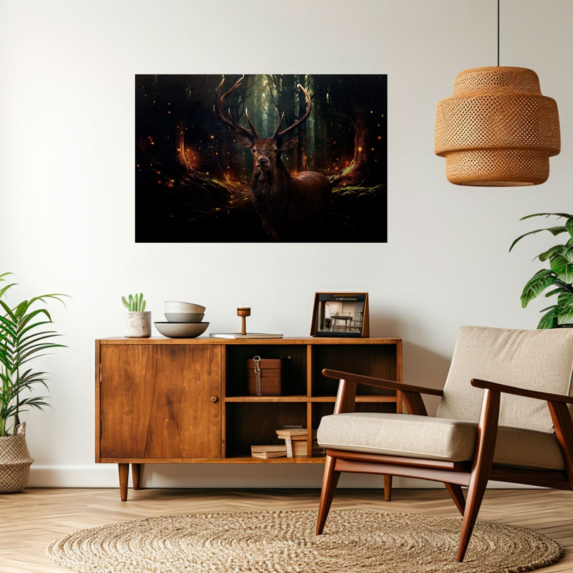 Affiche horizontale autocollante « GARDIEN DE LA FORÊT ENCHANTÉE »