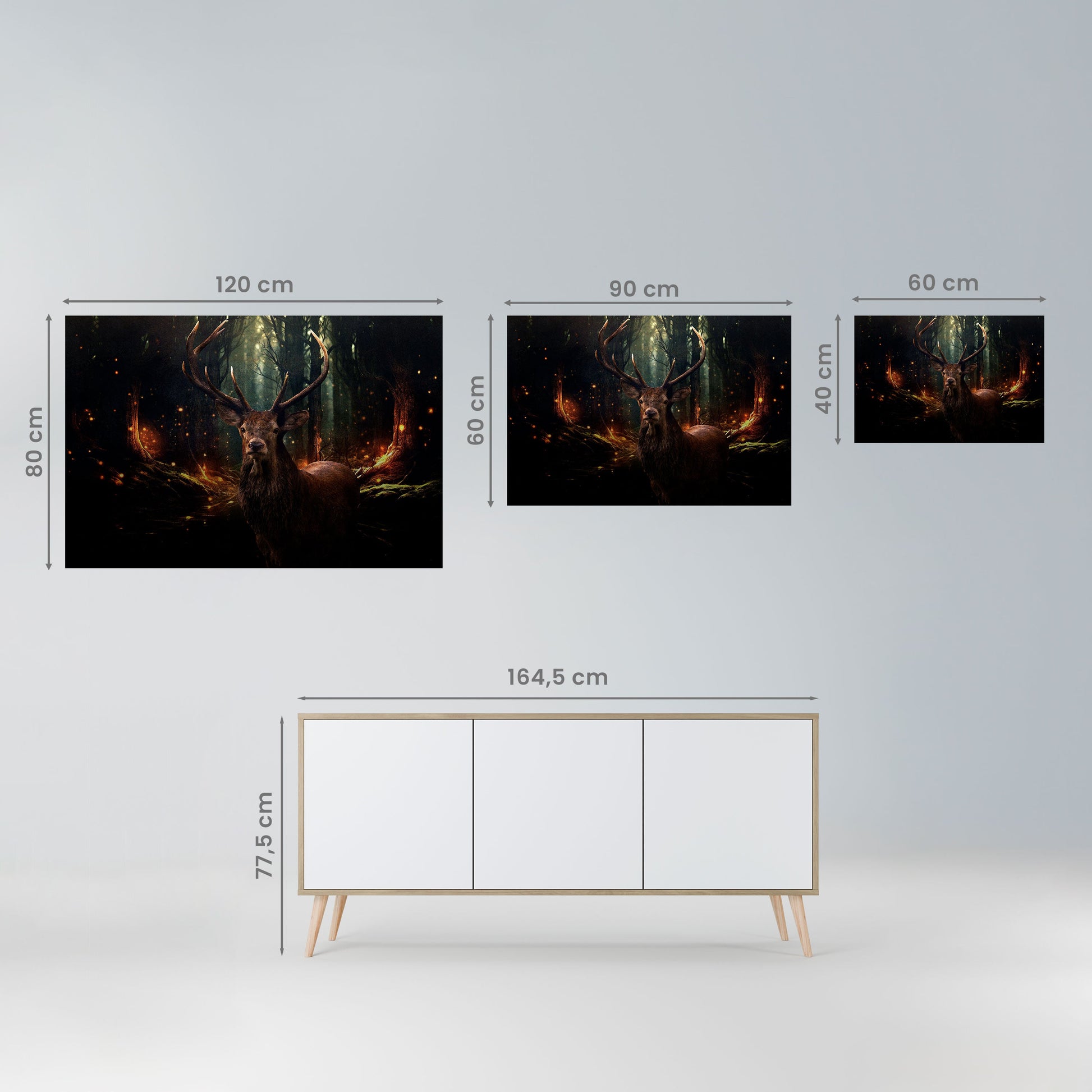 Affiche horizontale autocollante « GARDIEN DE LA FORÊT ENCHANTÉE »