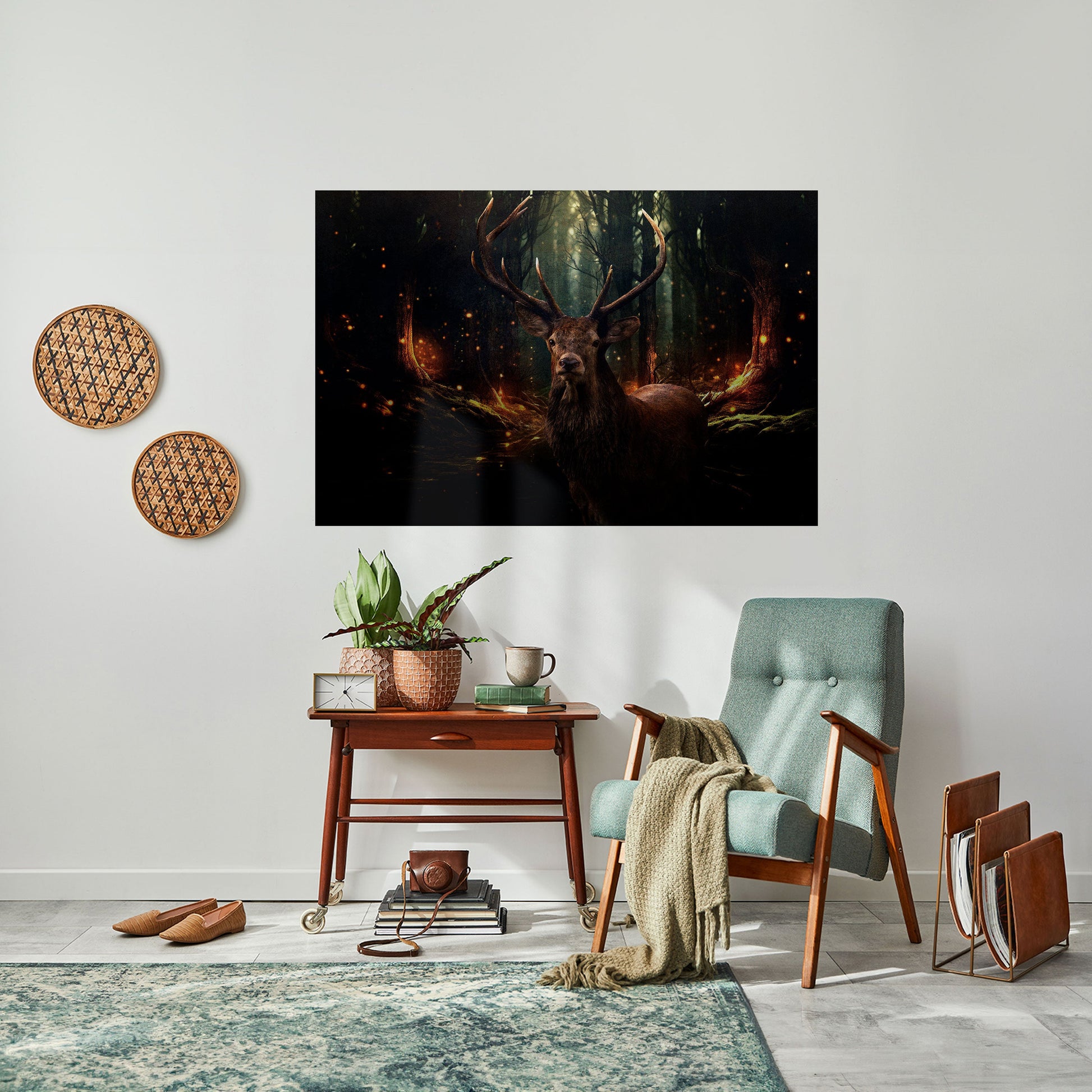 Affiche horizontale autocollante « GARDIEN DE LA FORÊT ENCHANTÉE »