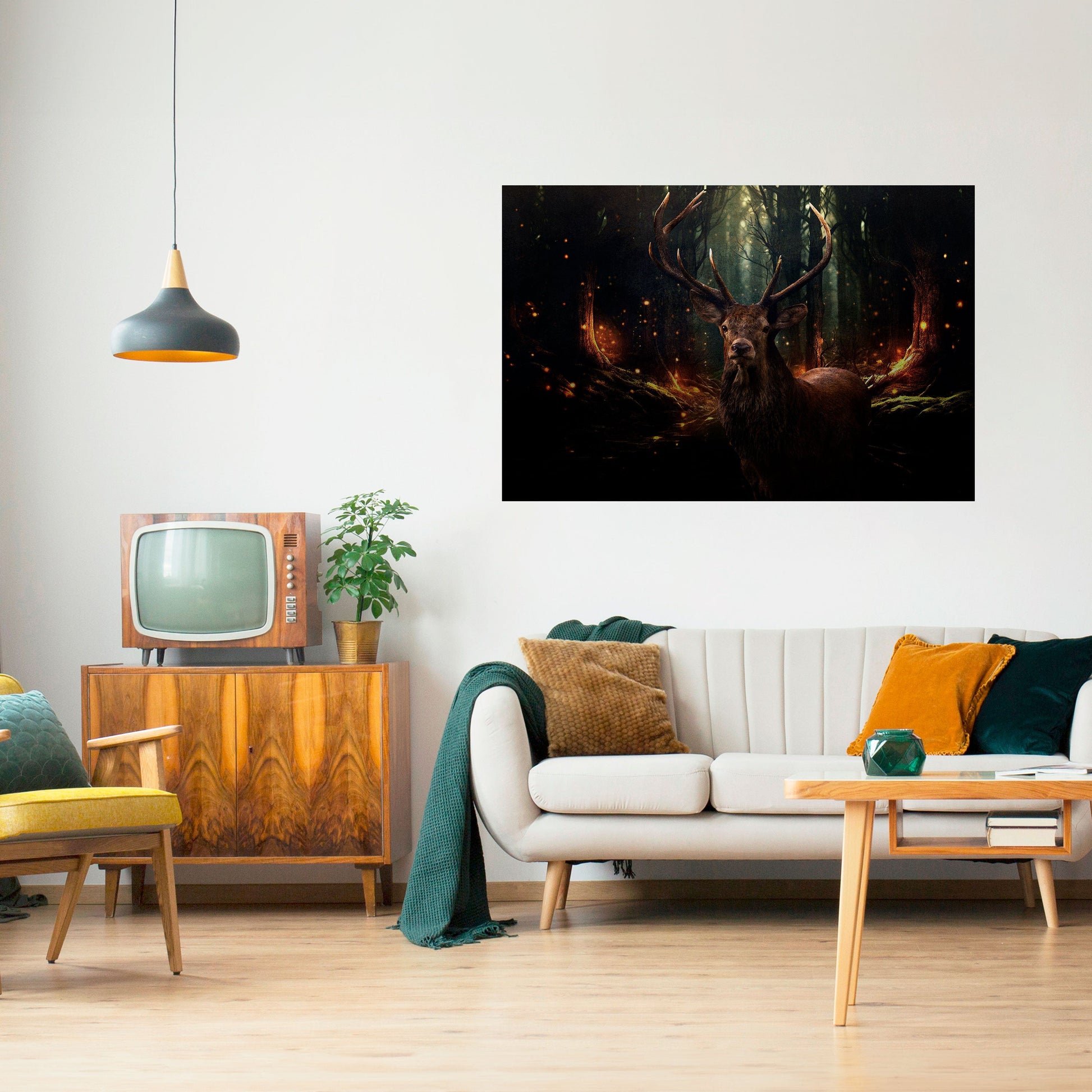 Affiche horizontale autocollante « GARDIEN DE LA FORÊT ENCHANTÉE »
