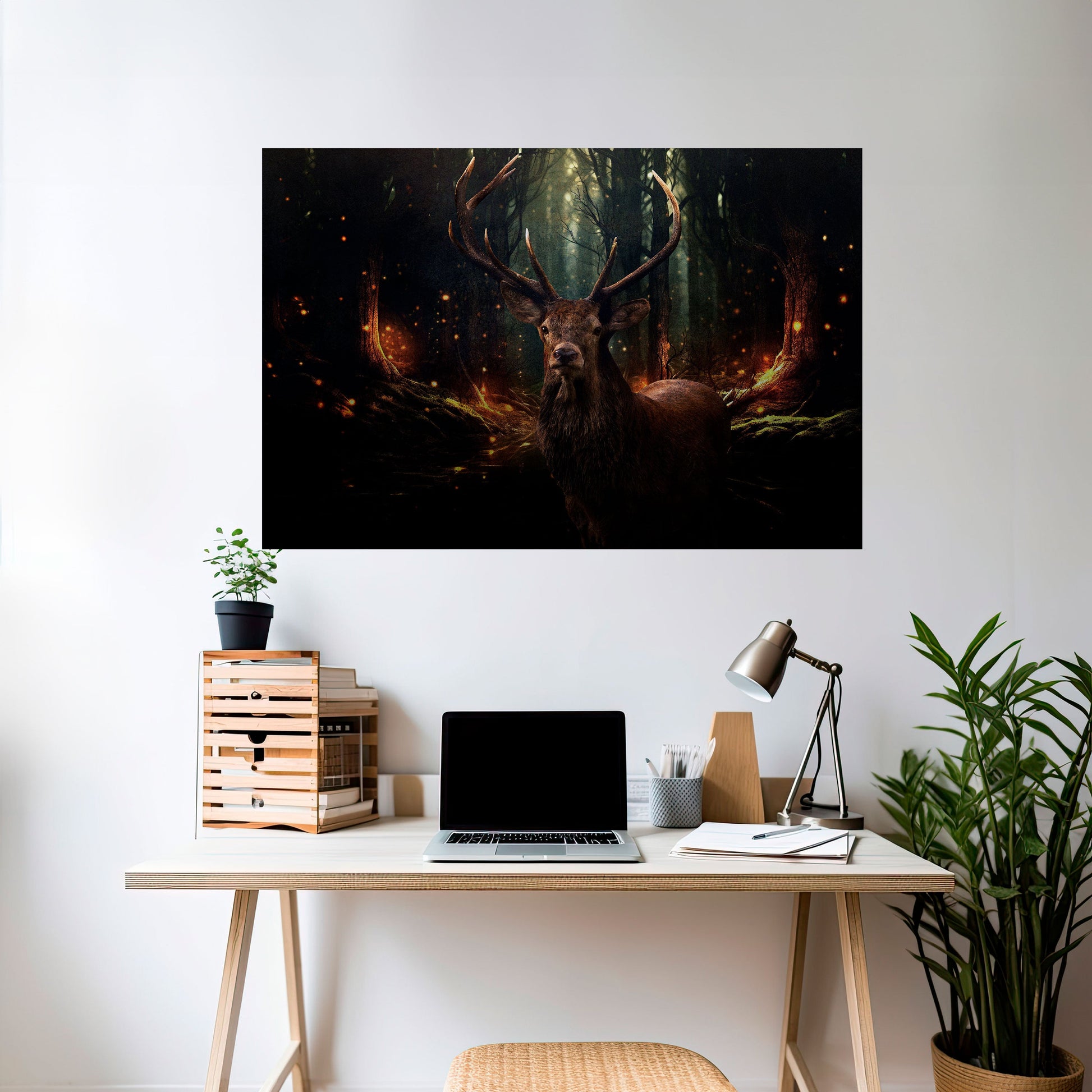 Affiche horizontale autocollante « GARDIEN DE LA FORÊT ENCHANTÉE »