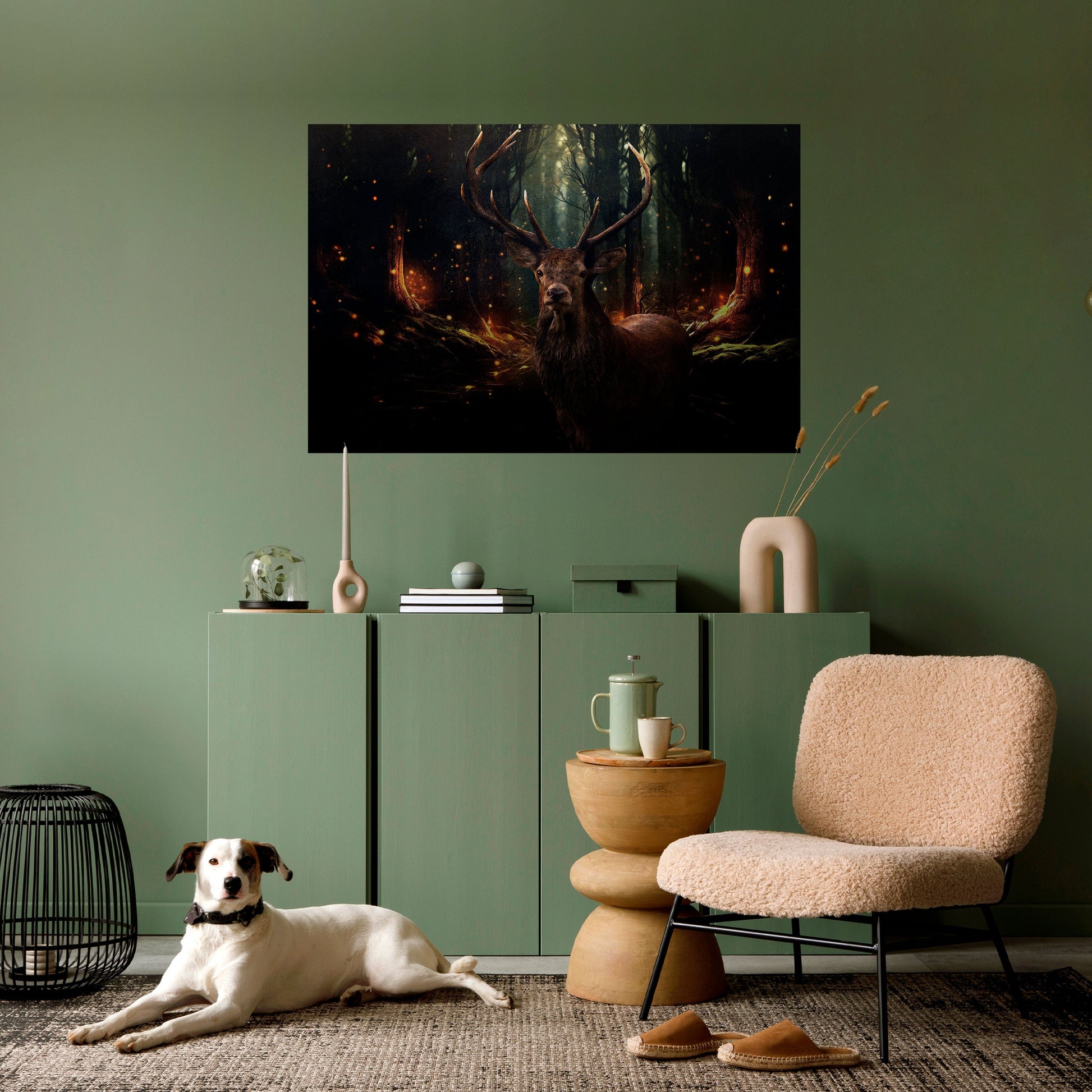 Affiche horizontale autocollante « GARDIEN DE LA FORÊT ENCHANTÉE »