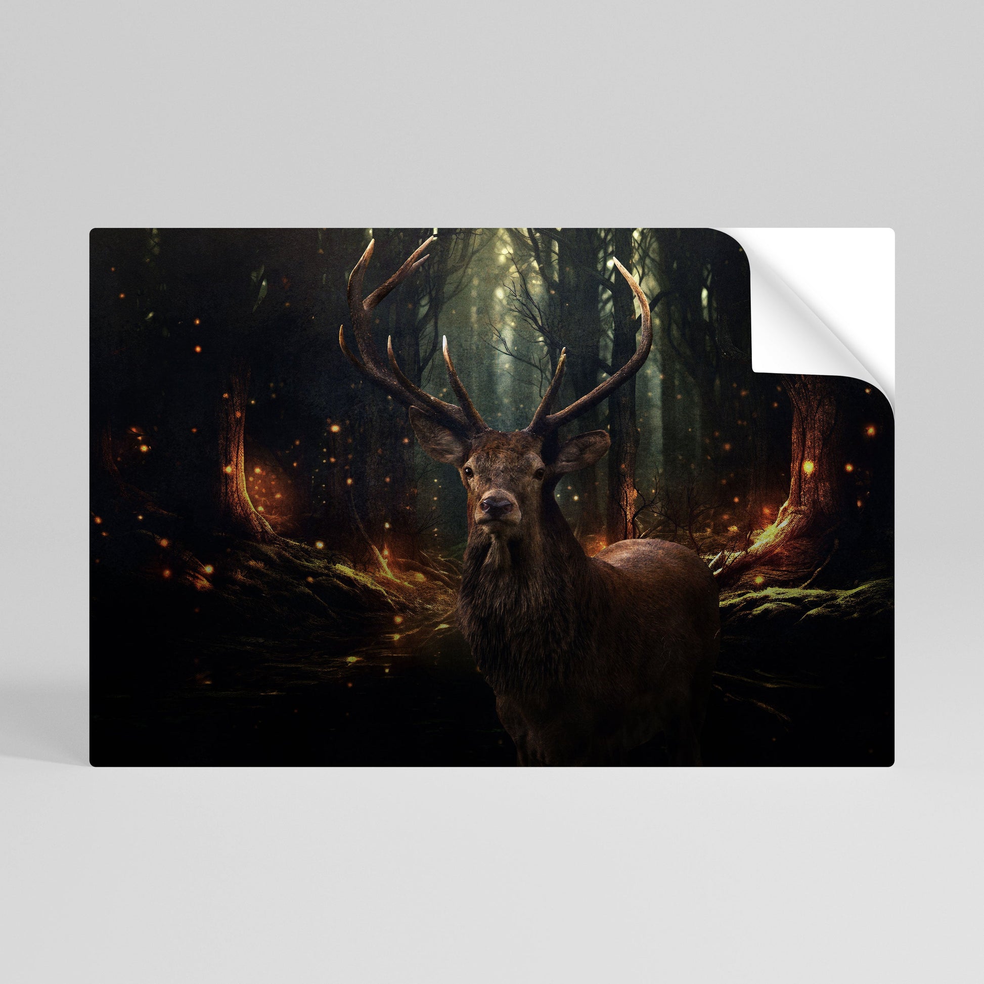 Affiche horizontale autocollante « GARDIEN DE LA FORÊT ENCHANTÉE »
