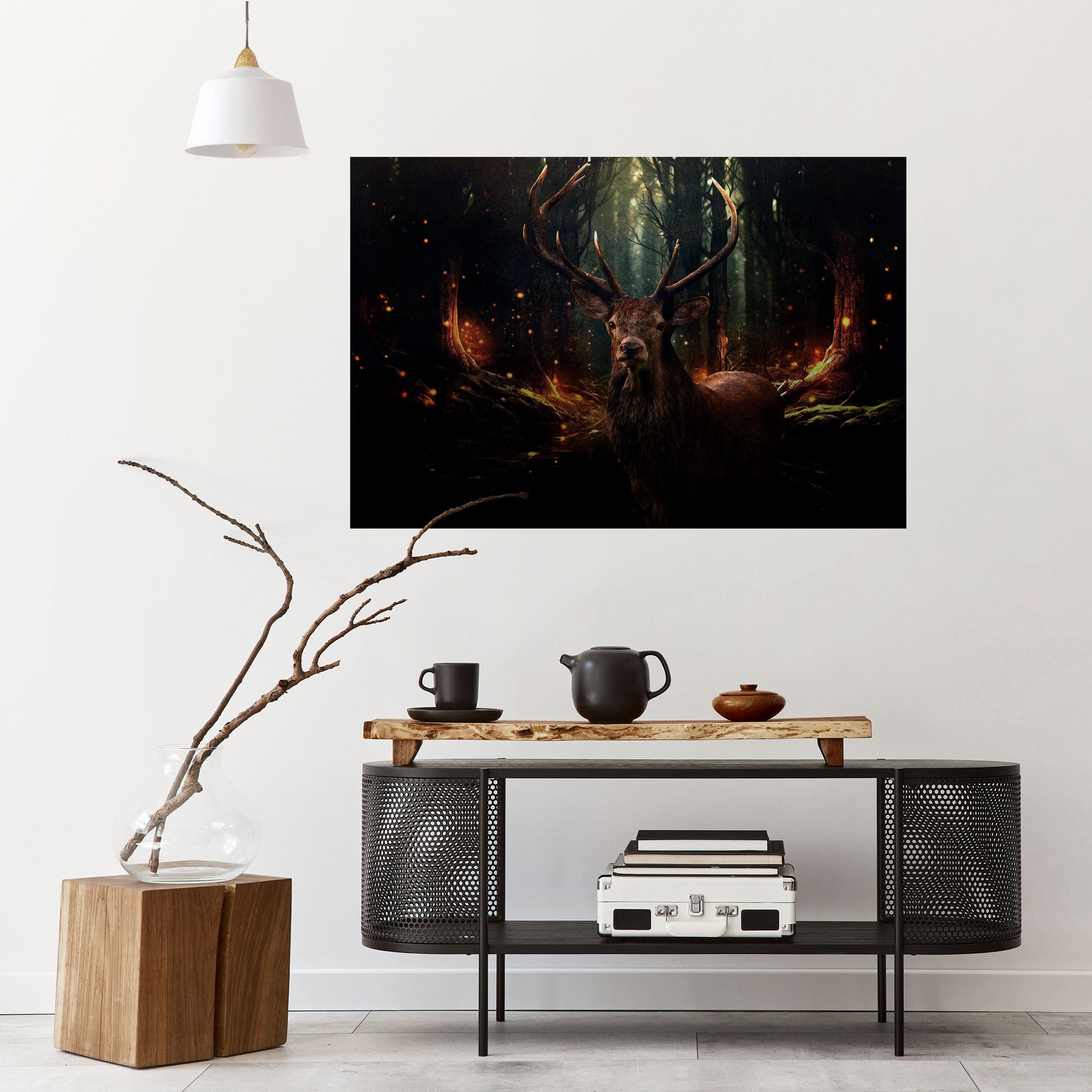 Affiche horizontale autocollante « GARDIEN DE LA FORÊT ENCHANTÉE »