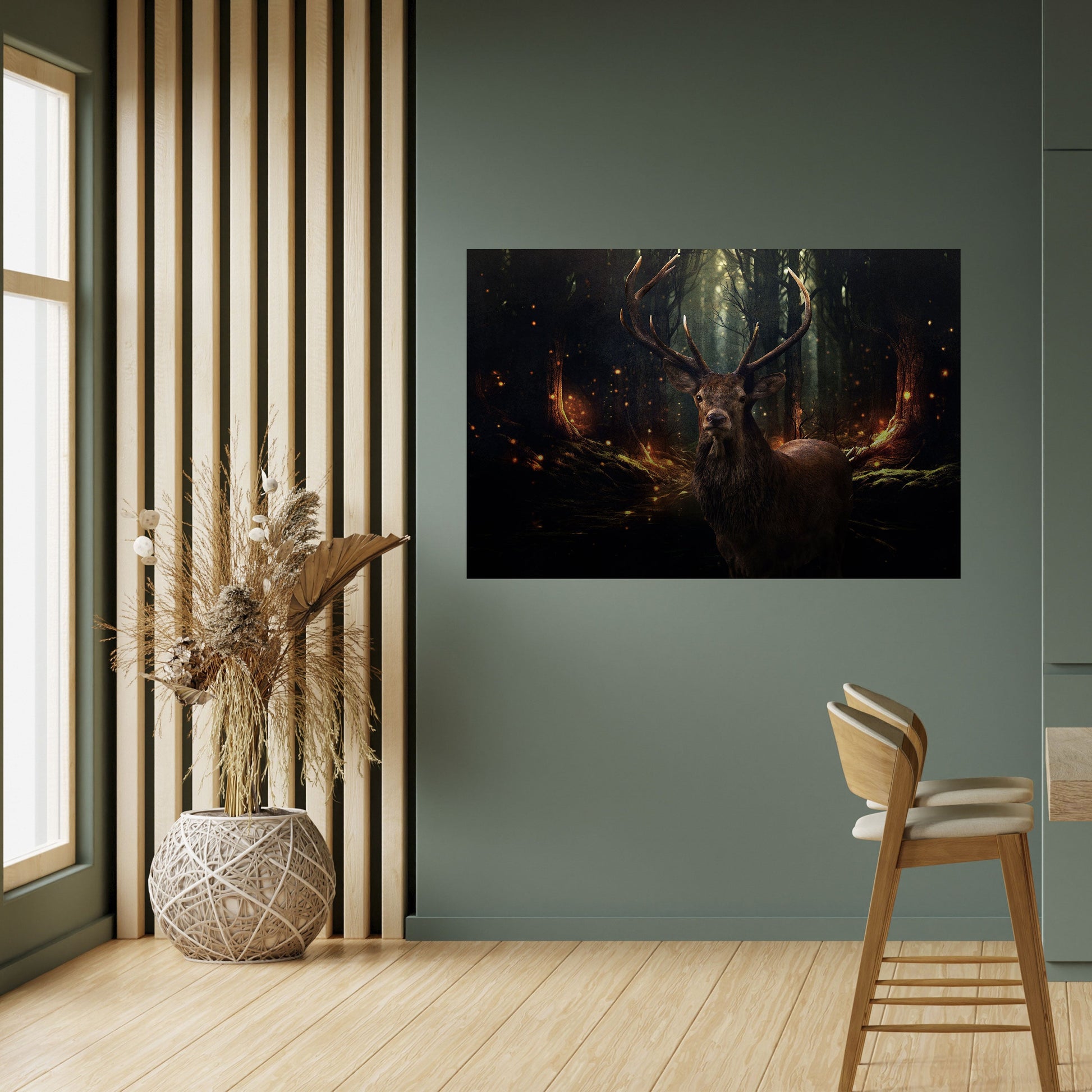 Affiche horizontale autocollante « GARDIEN DE LA FORÊT ENCHANTÉE »
