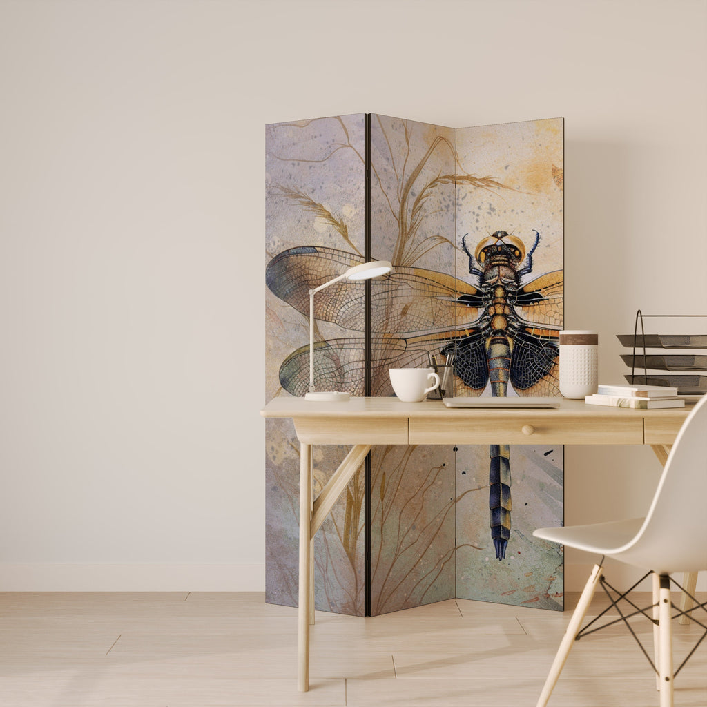 HER HIGHNESS DRAGONFLY Decorative 3-Panel Room Divider