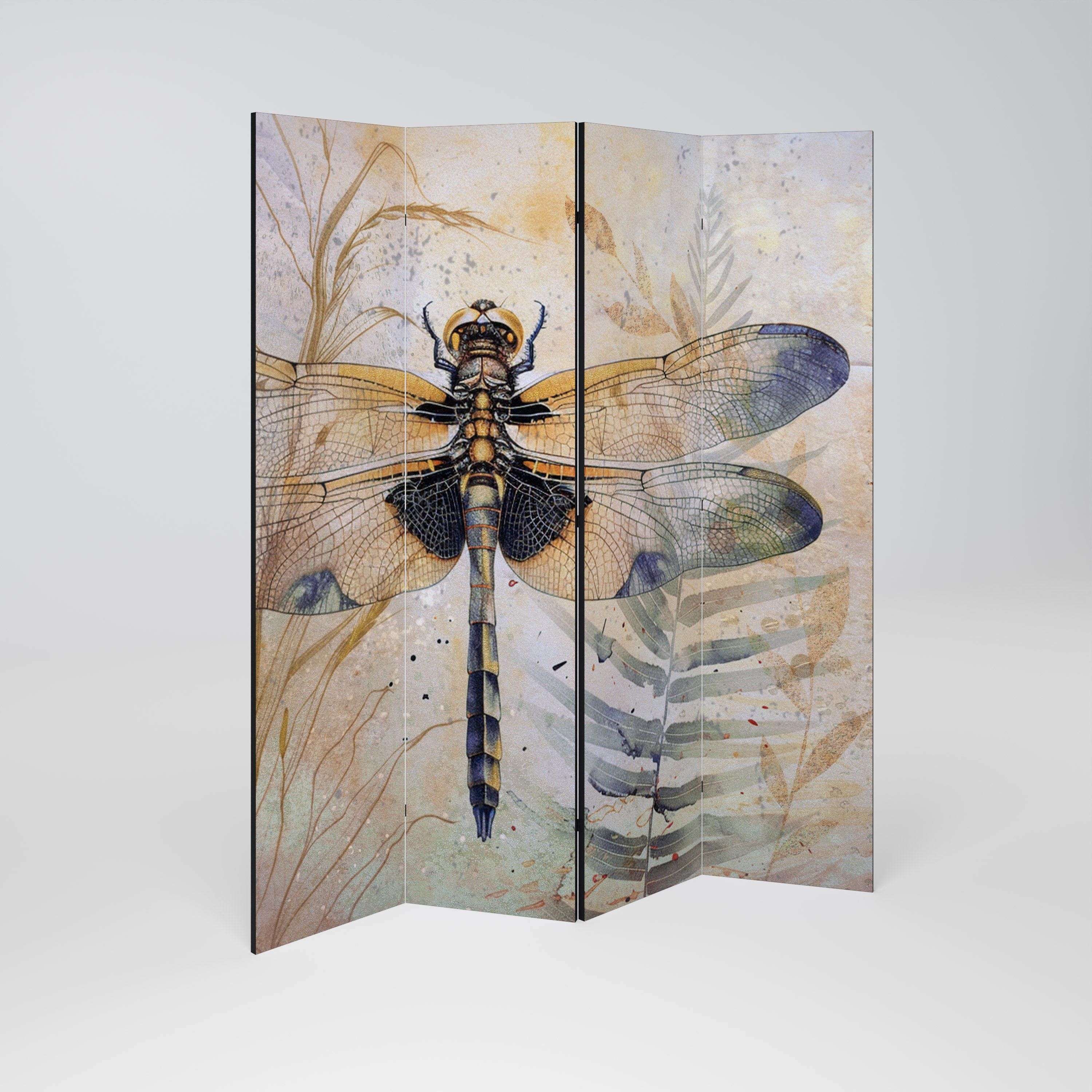 HER HIGHNESS DRAGONFLY 4-Panel Room Divider