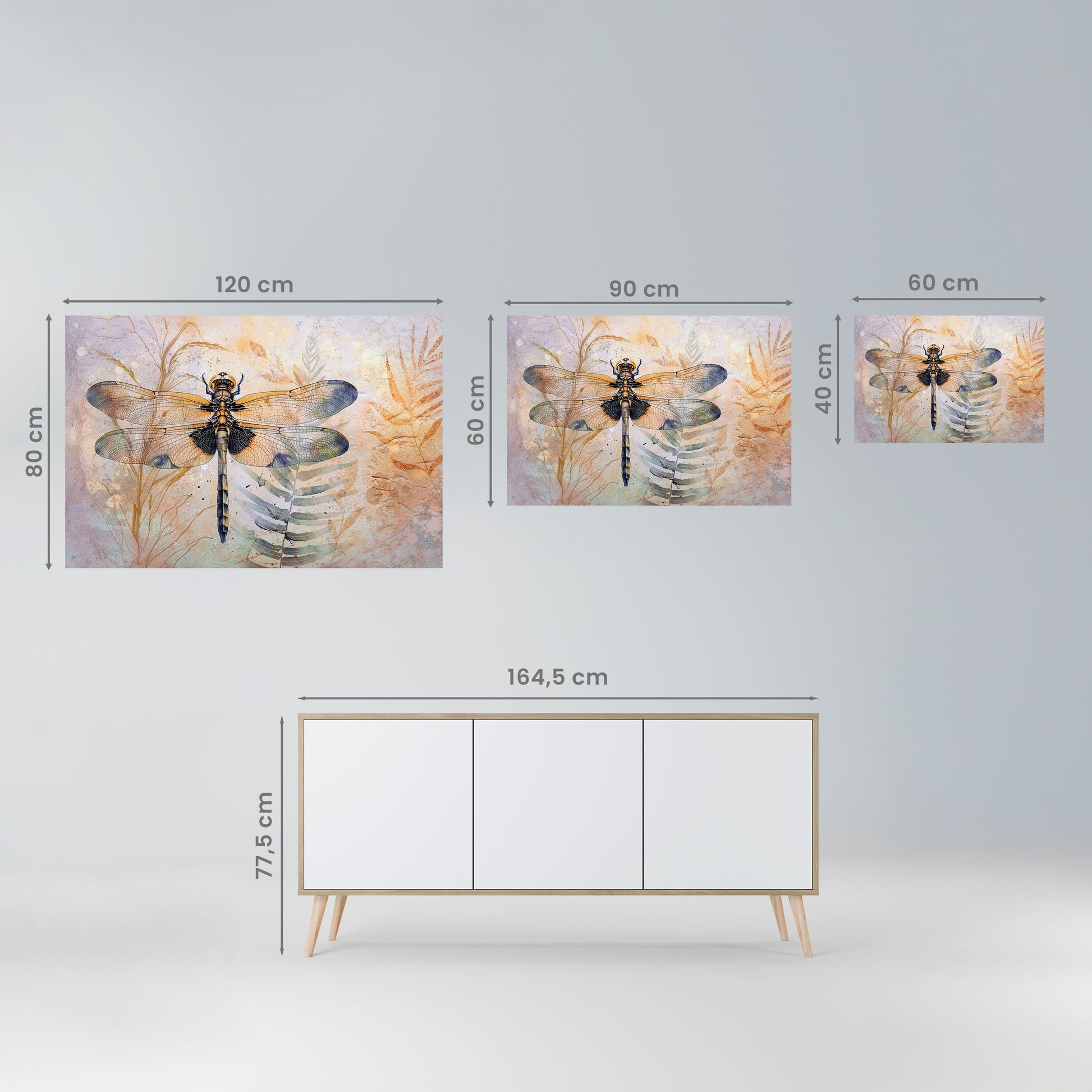 Affiche horizontale autocollante SON ALTESSE LIBELLULE