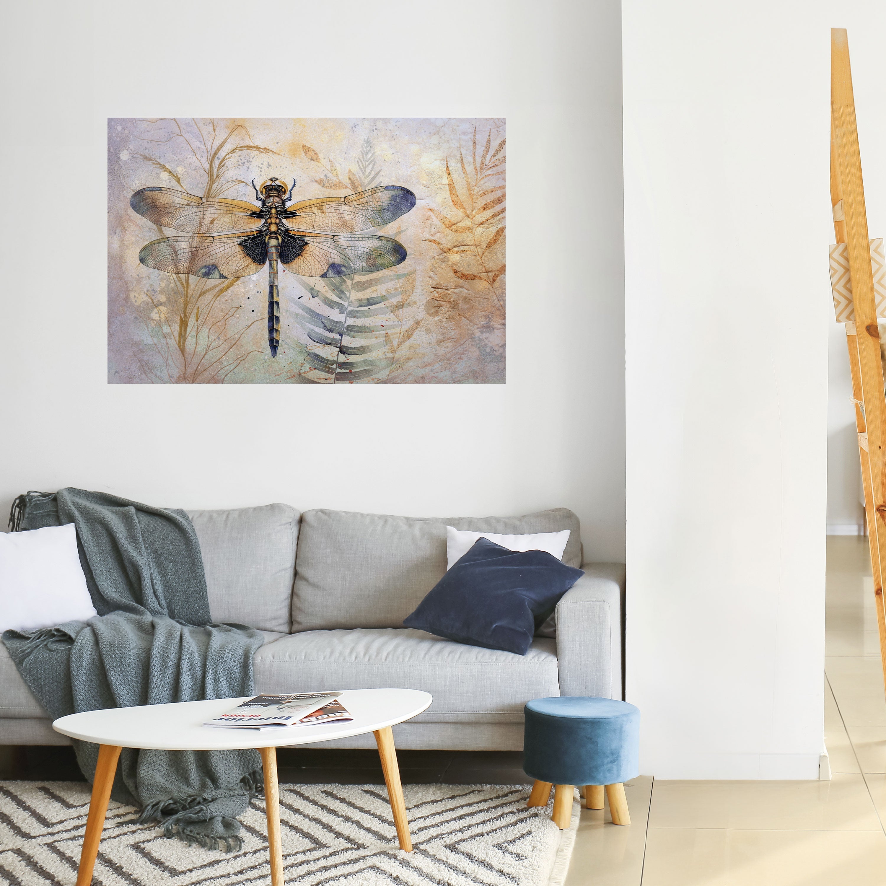 Affiche horizontale autocollante SON ALTESSE LIBELLULE