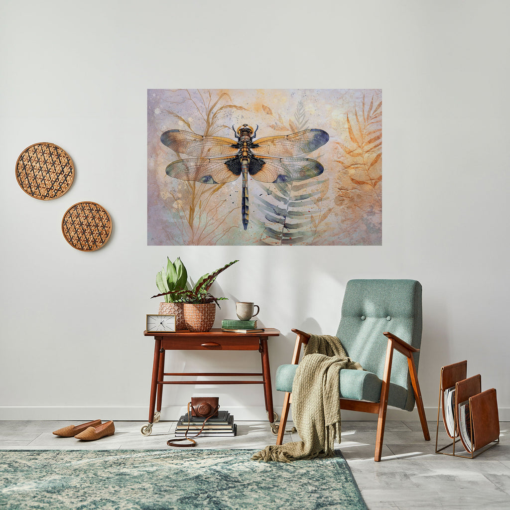 Affiche horizontale autocollante SON ALTESSE LIBELLULE
