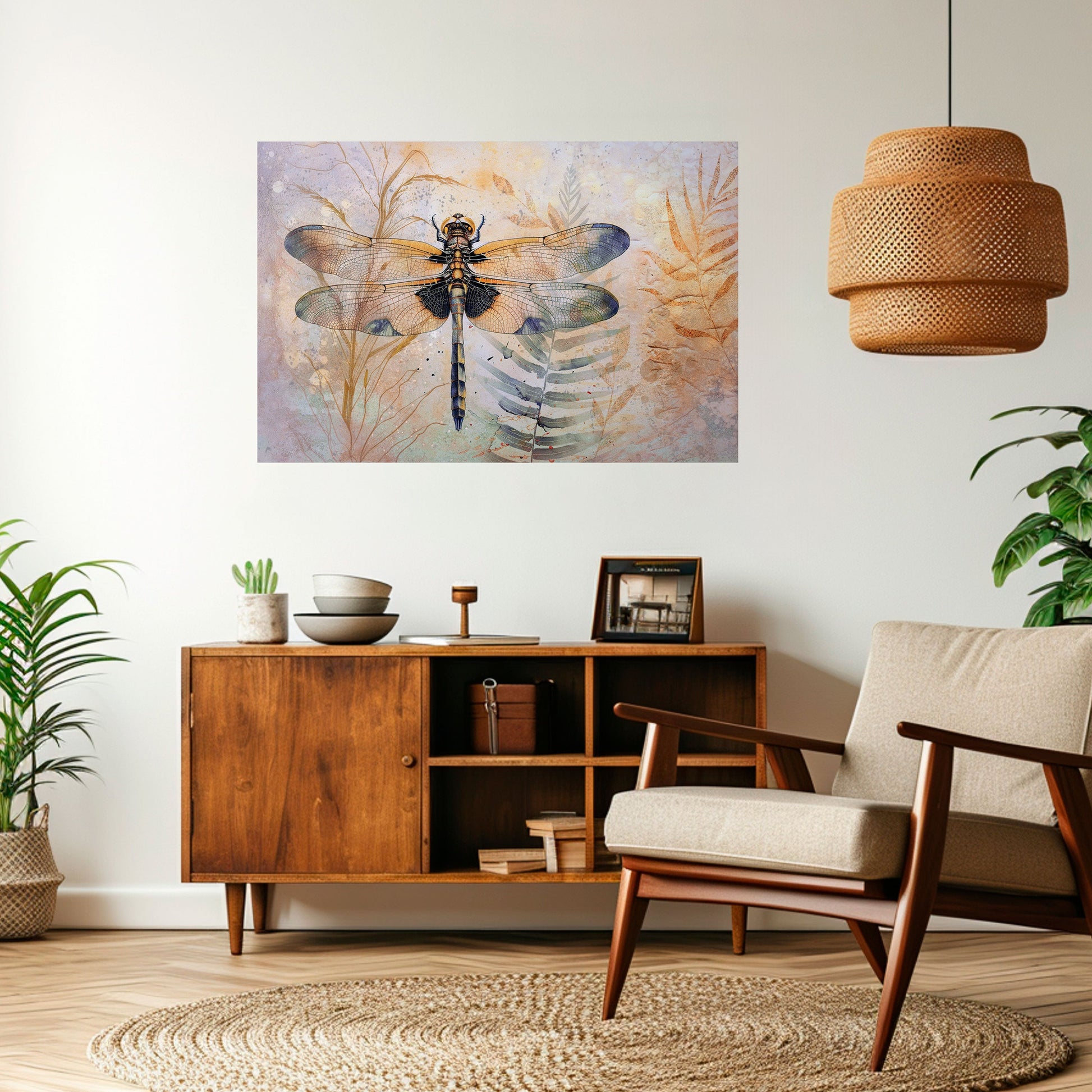 Affiche horizontale autocollante SON ALTESSE LIBELLULE