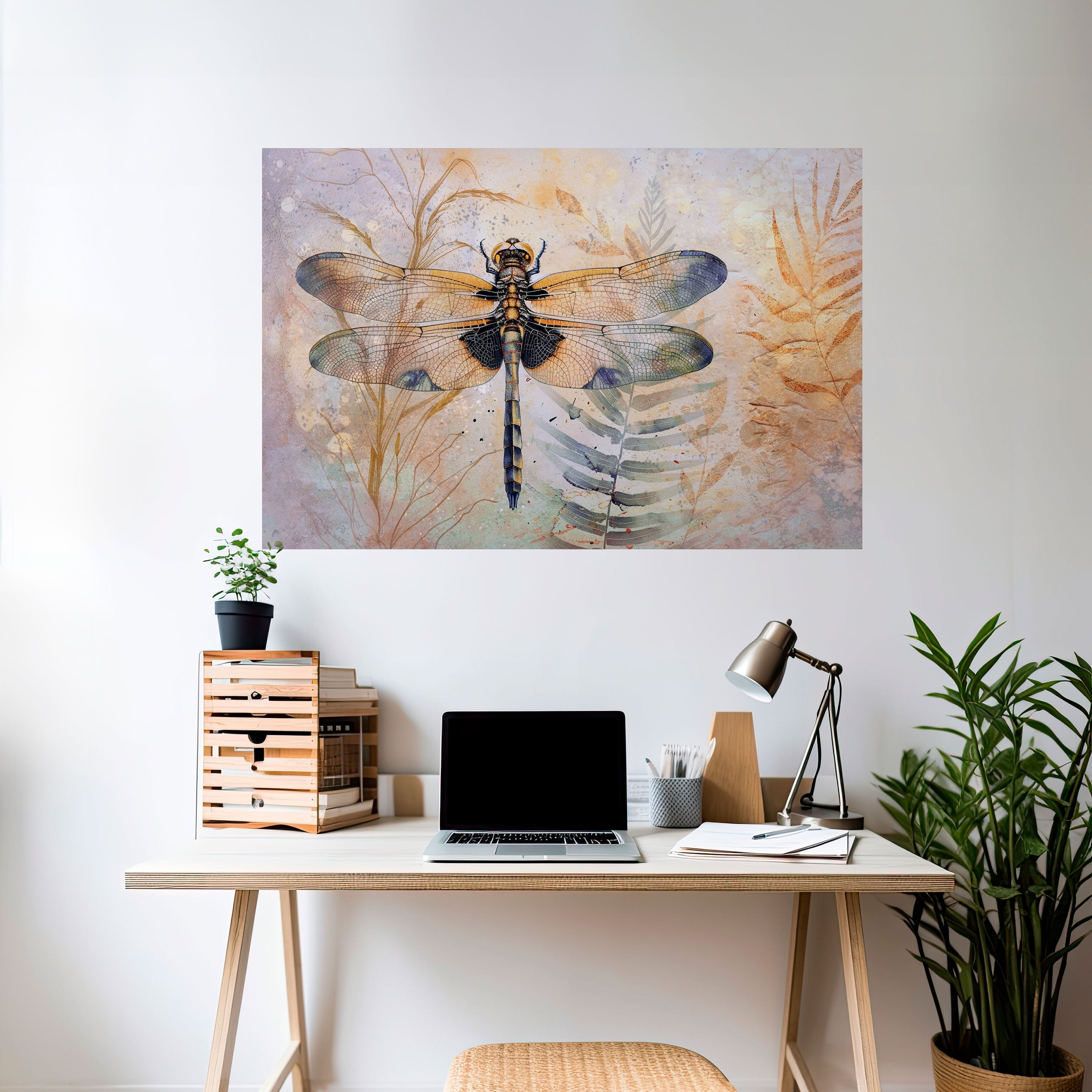 Affiche horizontale autocollante SON ALTESSE LIBELLULE