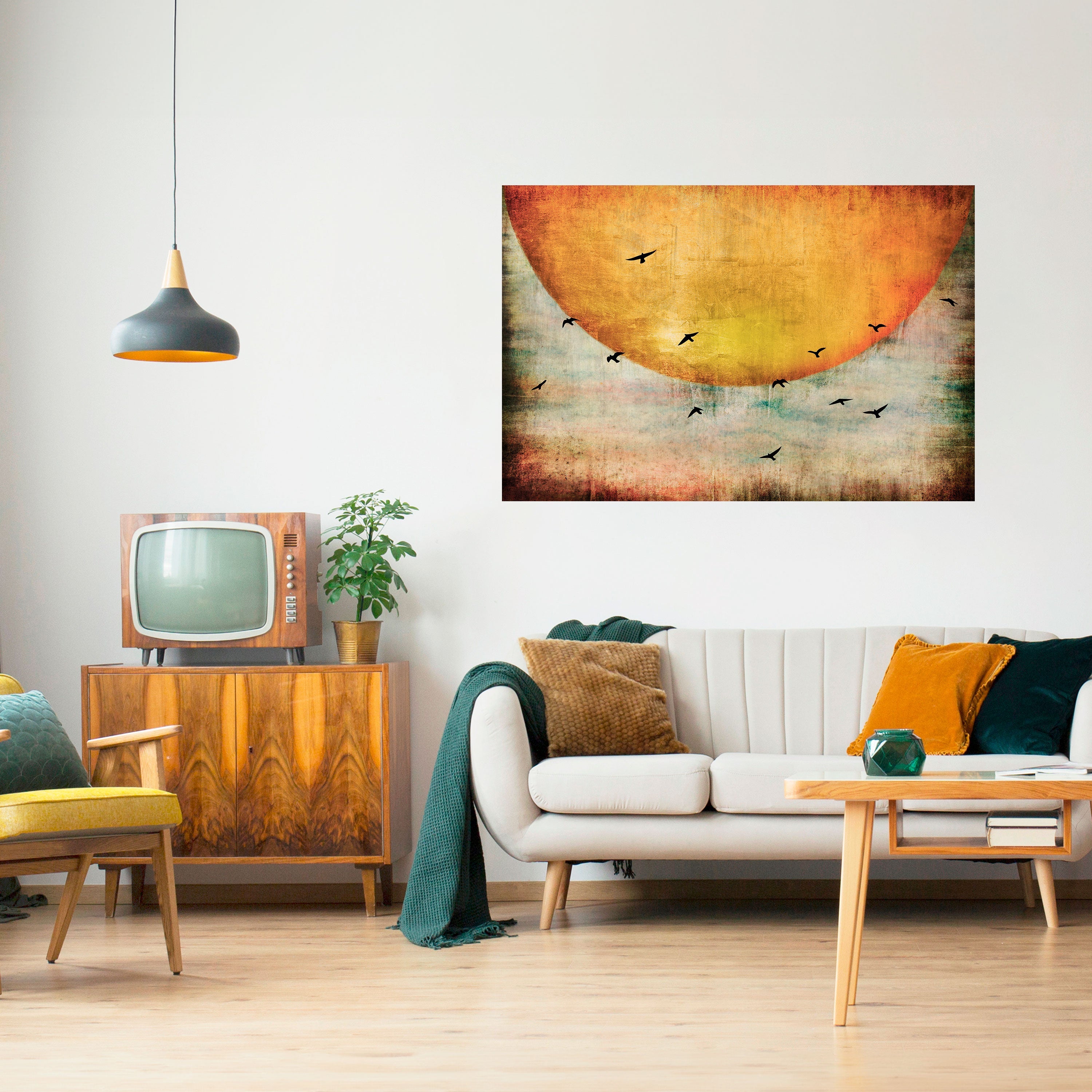 Affiche horizontale autocollante « JUSQU'AU SOLEIL »