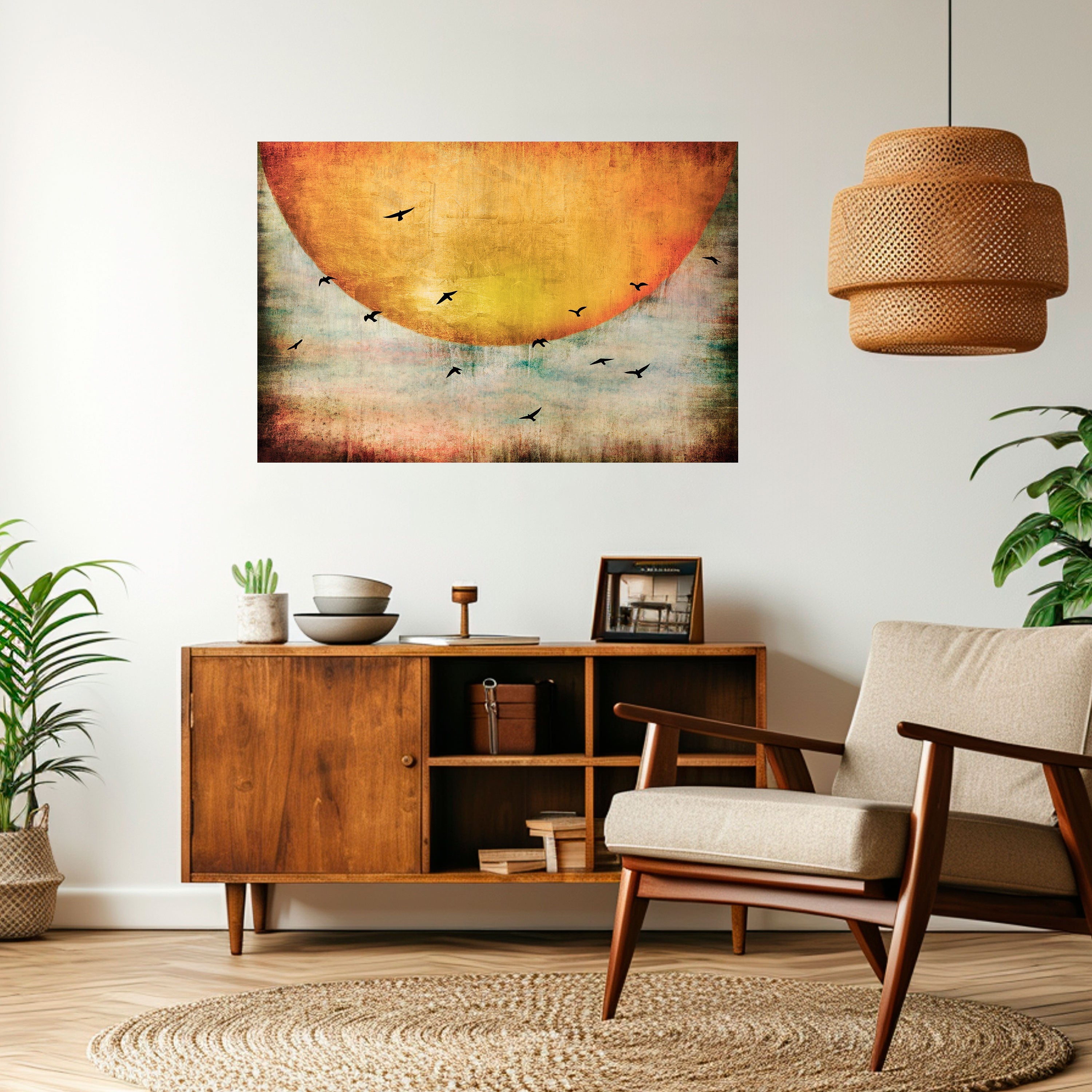 Affiche horizontale autocollante « JUSQU'AU SOLEIL »