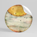 UP TO THE SUN Peel and Stick Round Sticker