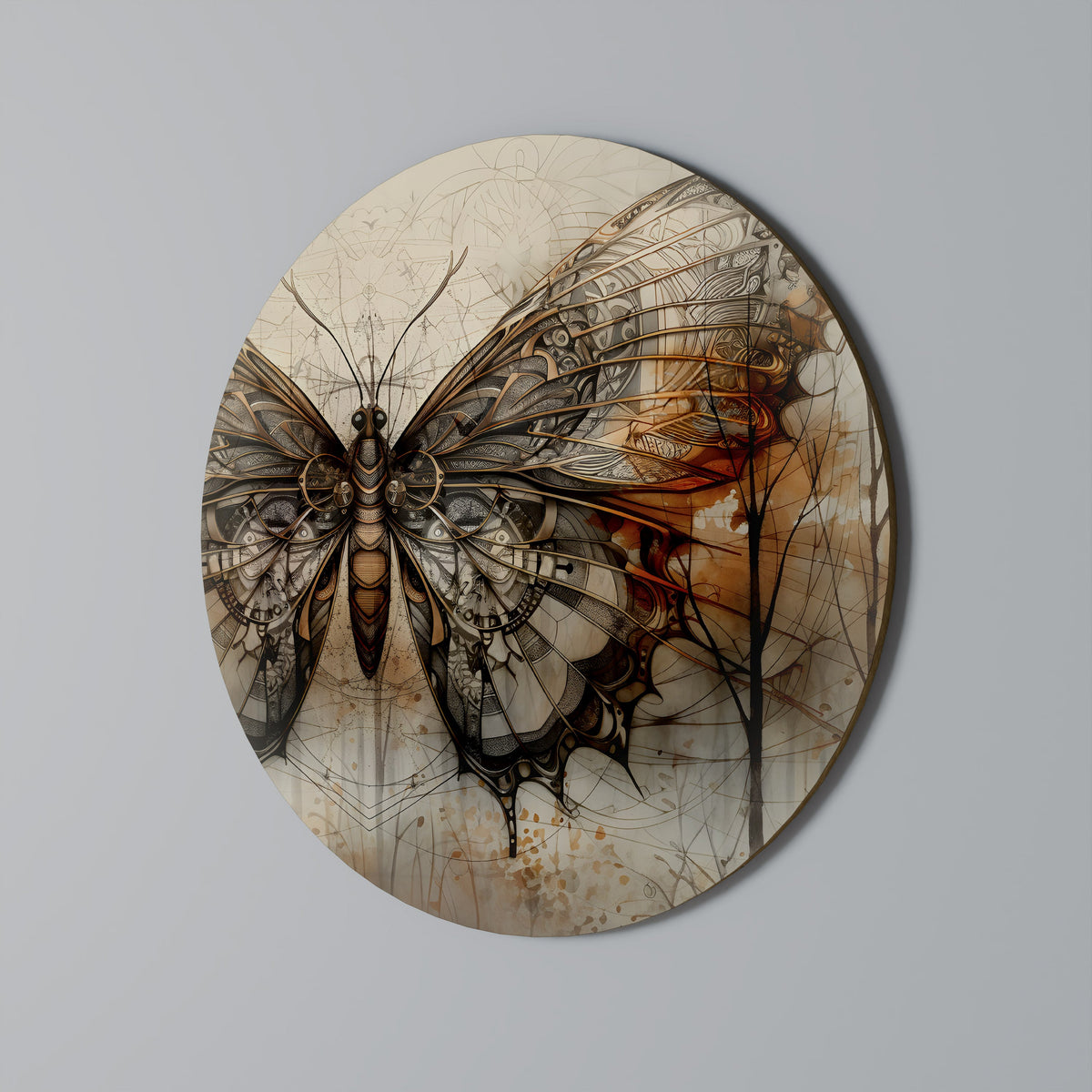 LA BEAUTÉ MÉCANIQUE DÉVOILÉE Art mural rond