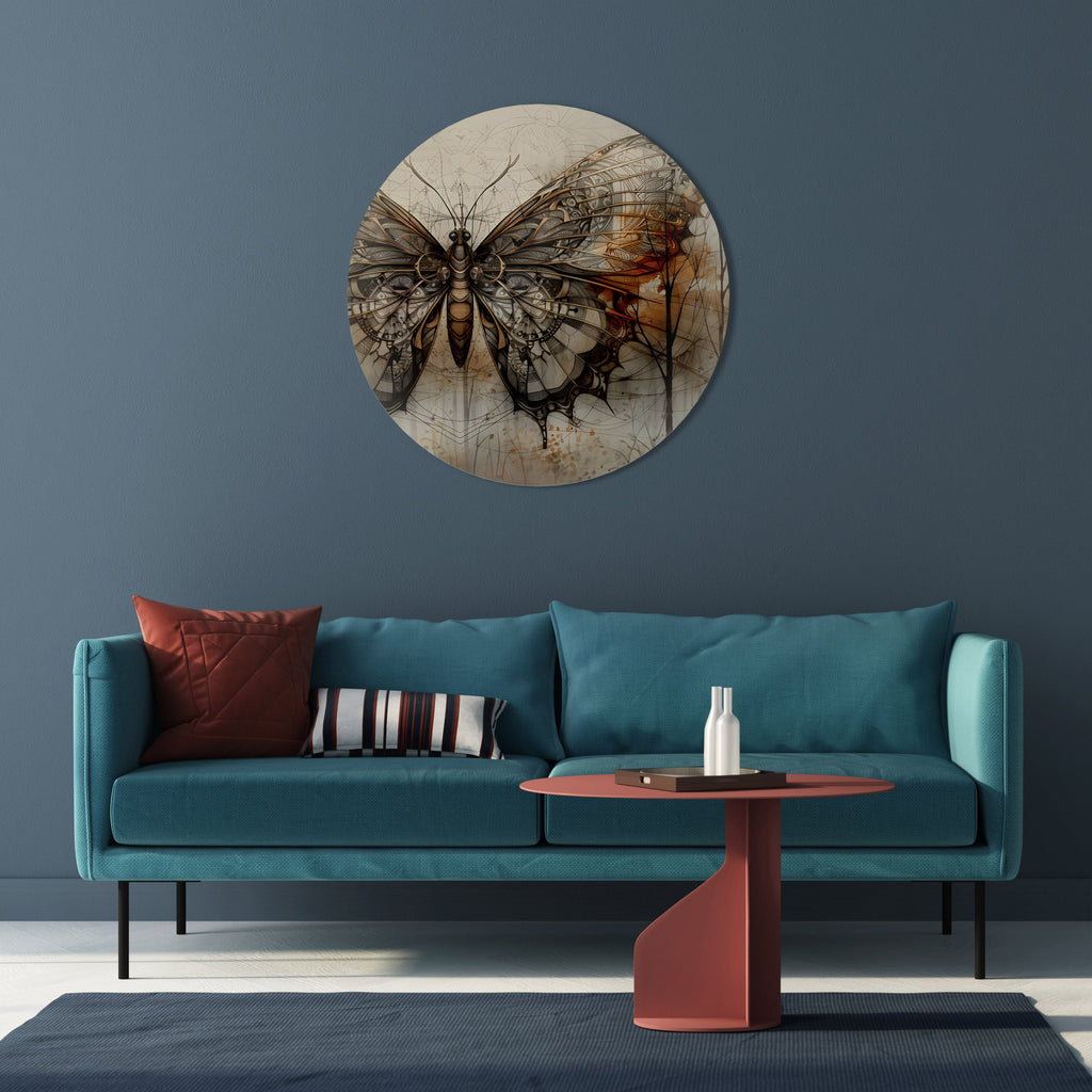 LA BEAUTÉ MÉCANIQUE DÉVOILÉE Art mural rond