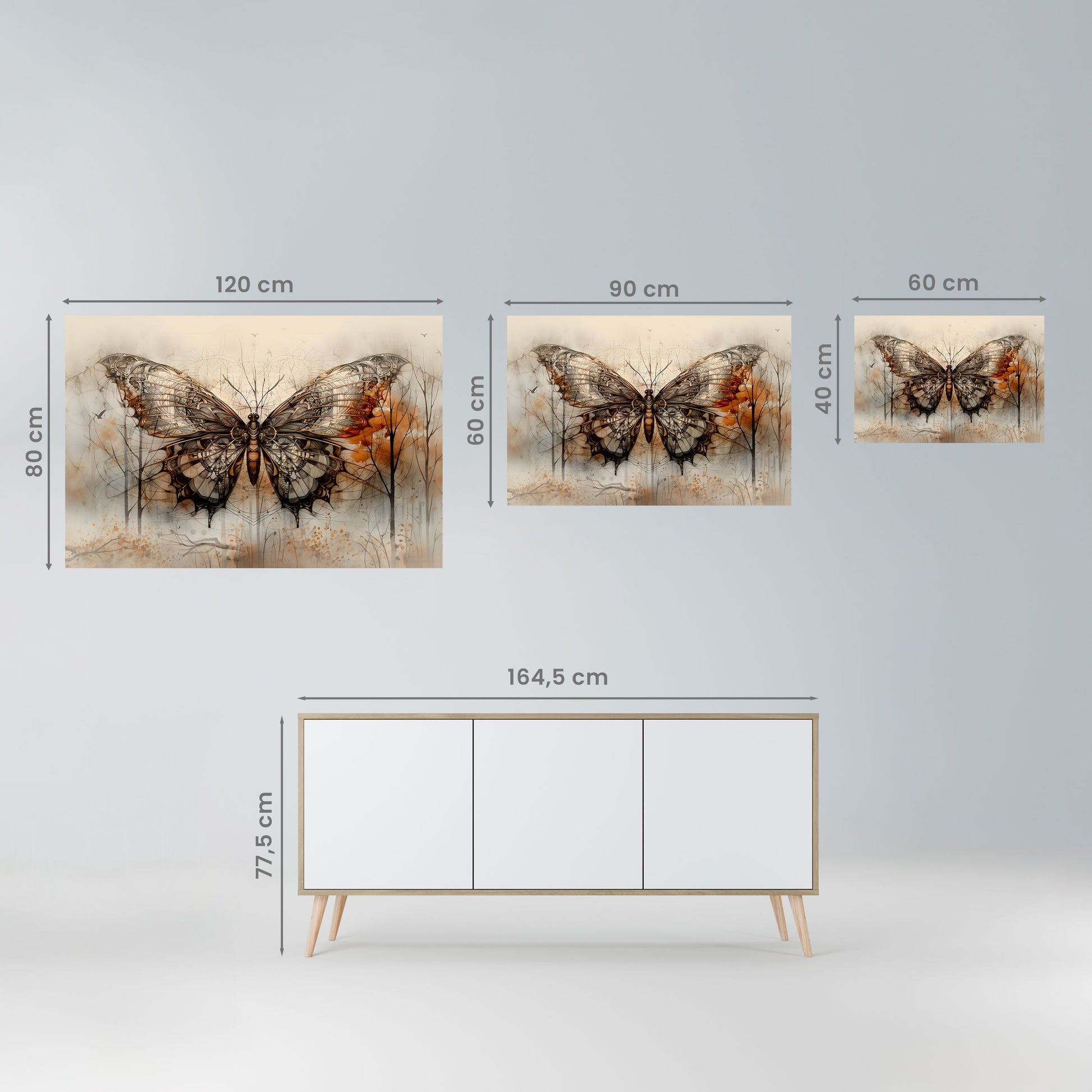 La beauté mécanique dévoilée : affiche horizontale autocollante