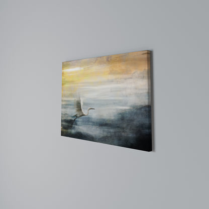 HERON IN FLY Horizontal Canvas Print