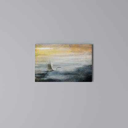 HERON IN FLY Horizontal Canvas Print